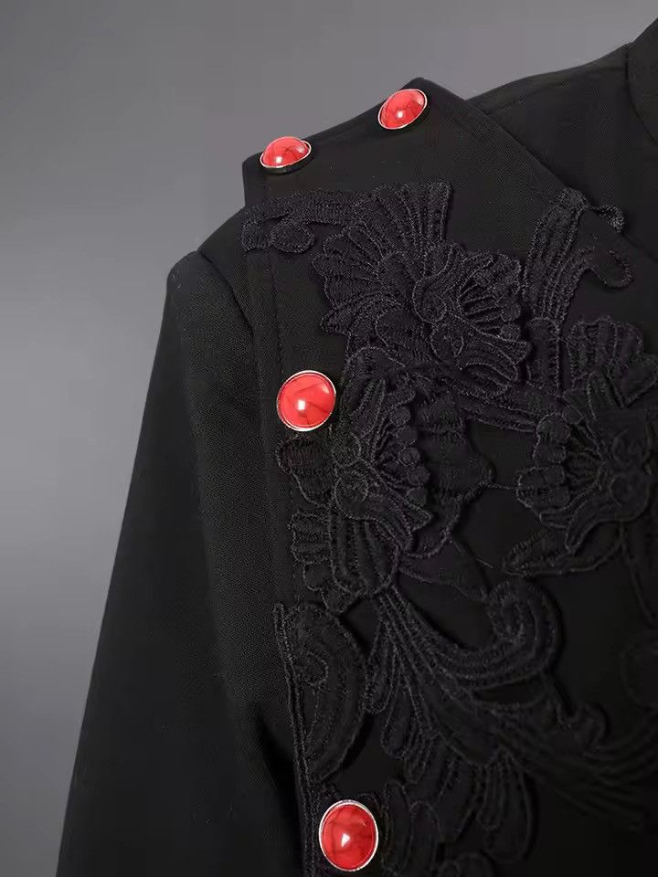 Japanese Brand Japanese Designer Patchwork V Collar Blazer Jacket Size US L / EU 52-54 / 3 - 10 Thumbnail