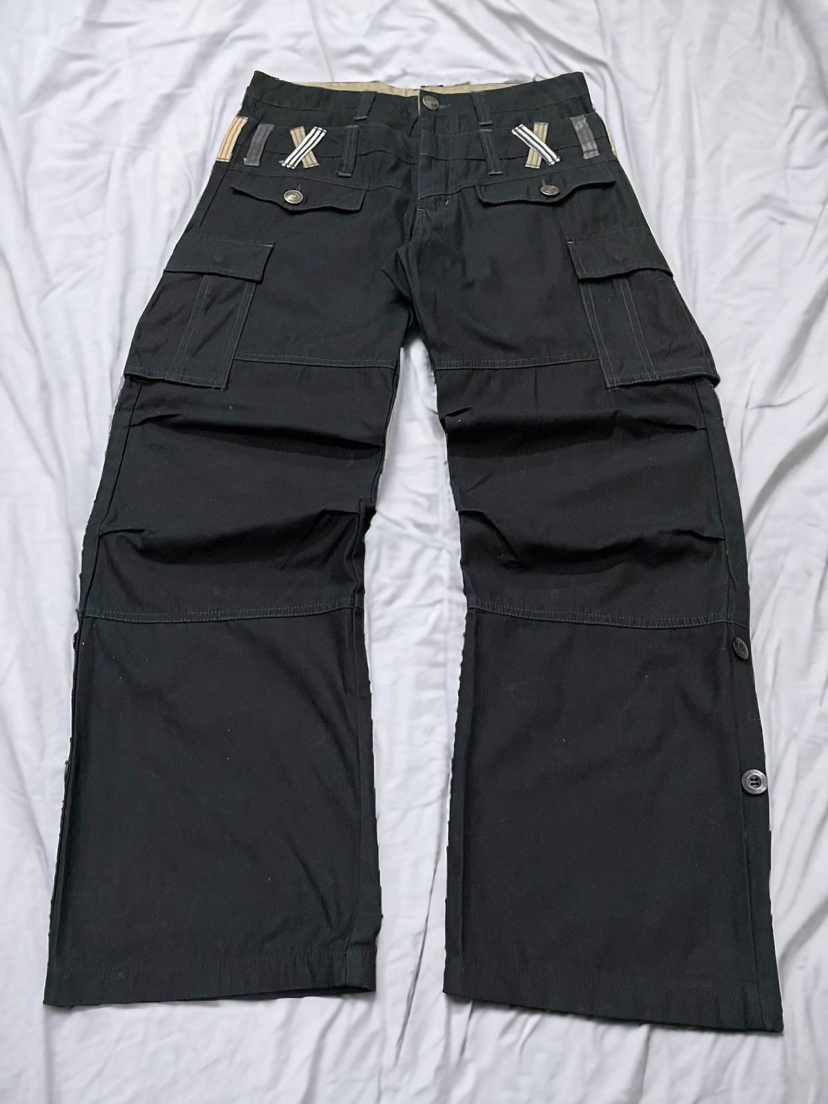 Hysteric Glamour × Japanese Brand × Vintage Vintage Japanese Double Waist Baggy Loose Pants Size US 30 / EU 46 - 1 Thumbnail