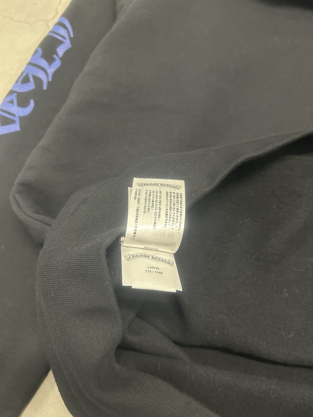 Chrome Hearts CHROME HEARTS BLACK/BLUE SCRIPT PULLOVER HOODIE Size US L / EU 52-54 / 3 - 5 Thumbnail
