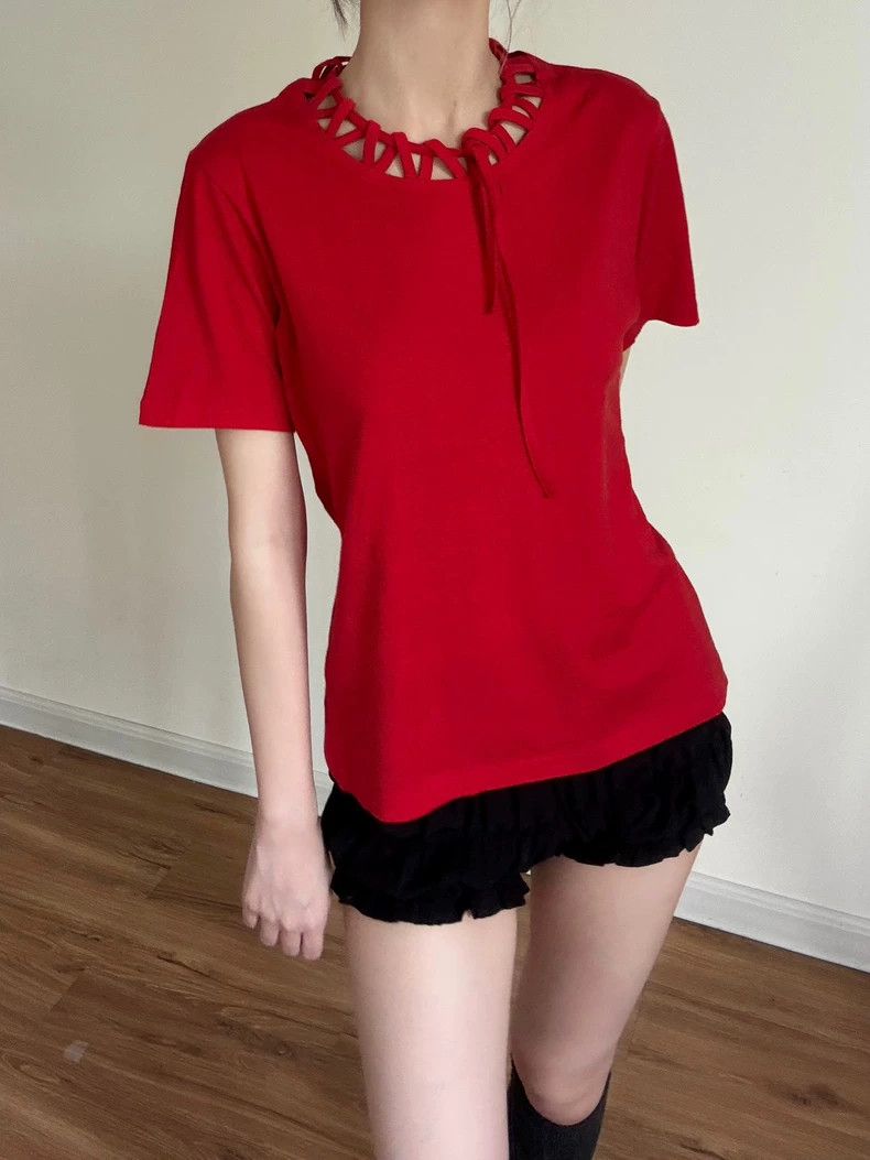 Y's Y's Neckline cutout short sleeves Size ONE SIZE - 2 Thumbnail