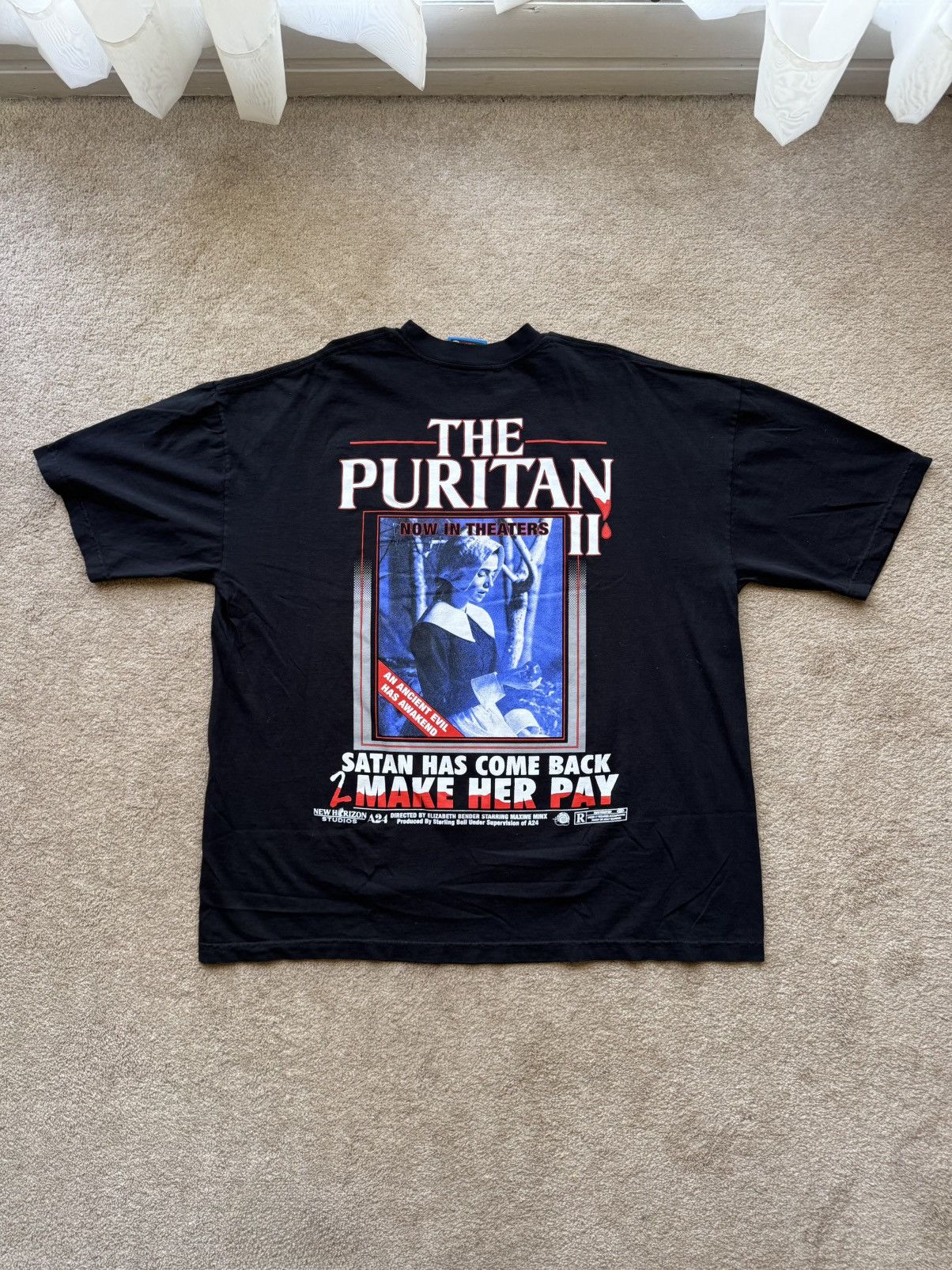 A24 × Online Ceramics Online Ceramics X A24 MaXXXine The Puritan Tee Shirt Size US XXL / EU 58 / 5 - 3 Thumbnail