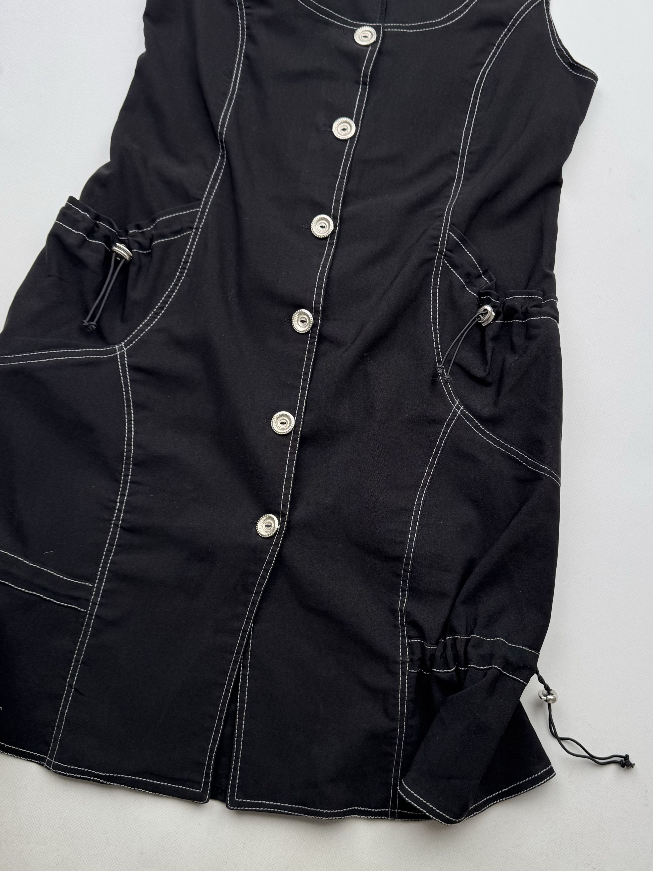 Vintage 90's Dress With Drawstrings and Belts B170(V8)E2 Size M / US 6-8 / IT 42-44 - 3 Thumbnail