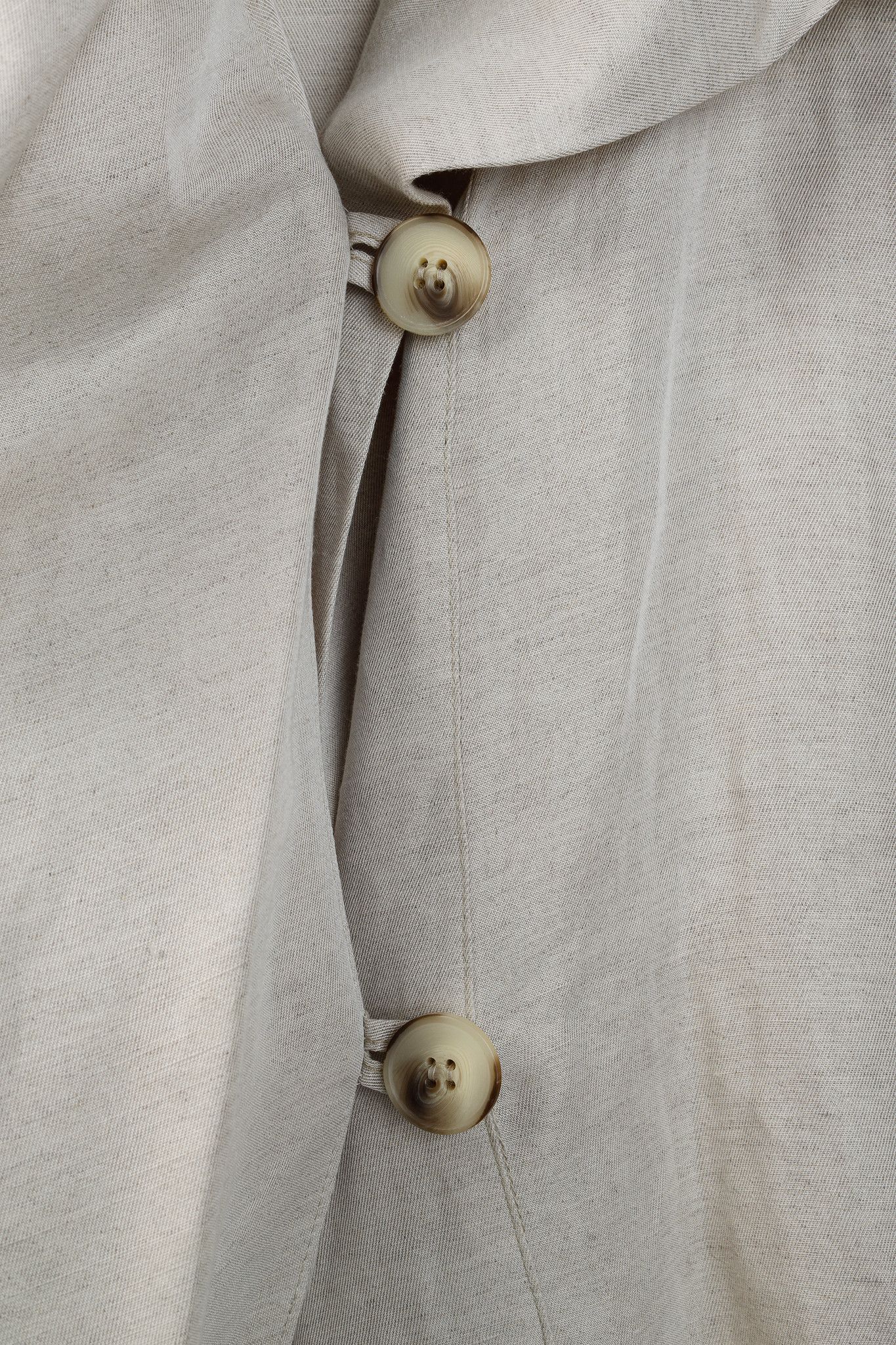 Ivan Grundahl Ivan Grundahl Beige Linen Oversized Hooded Coat Size XL / US 12-14 / IT 48-50 - 9 Thumbnail