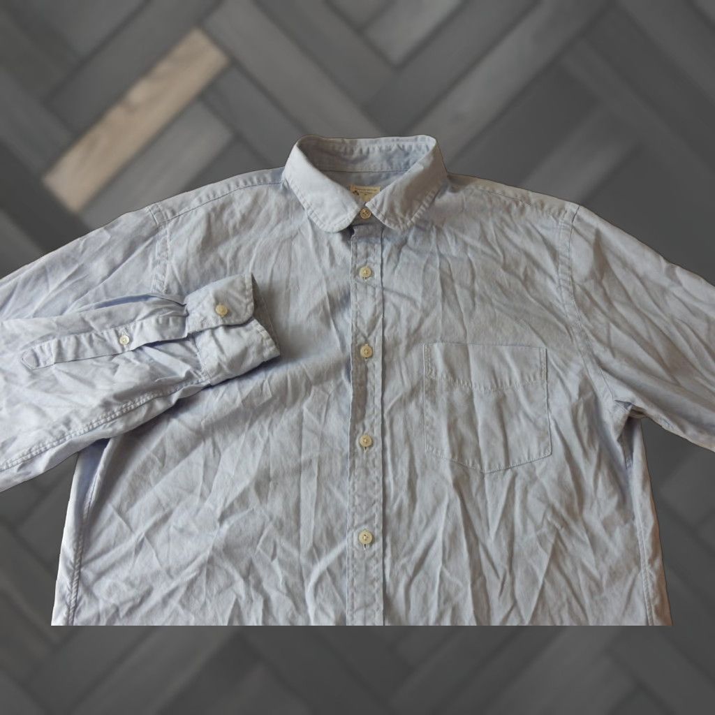 J.Crew J.CREW Men's Button-Up Shirt Size M Pinpoint Oxford Blue Long Sleeve Cotton Button Front Shirt Mens M Blue Oxford Pinpoint Size US M / EU 48-50 / 2 - 1 Thumbnail