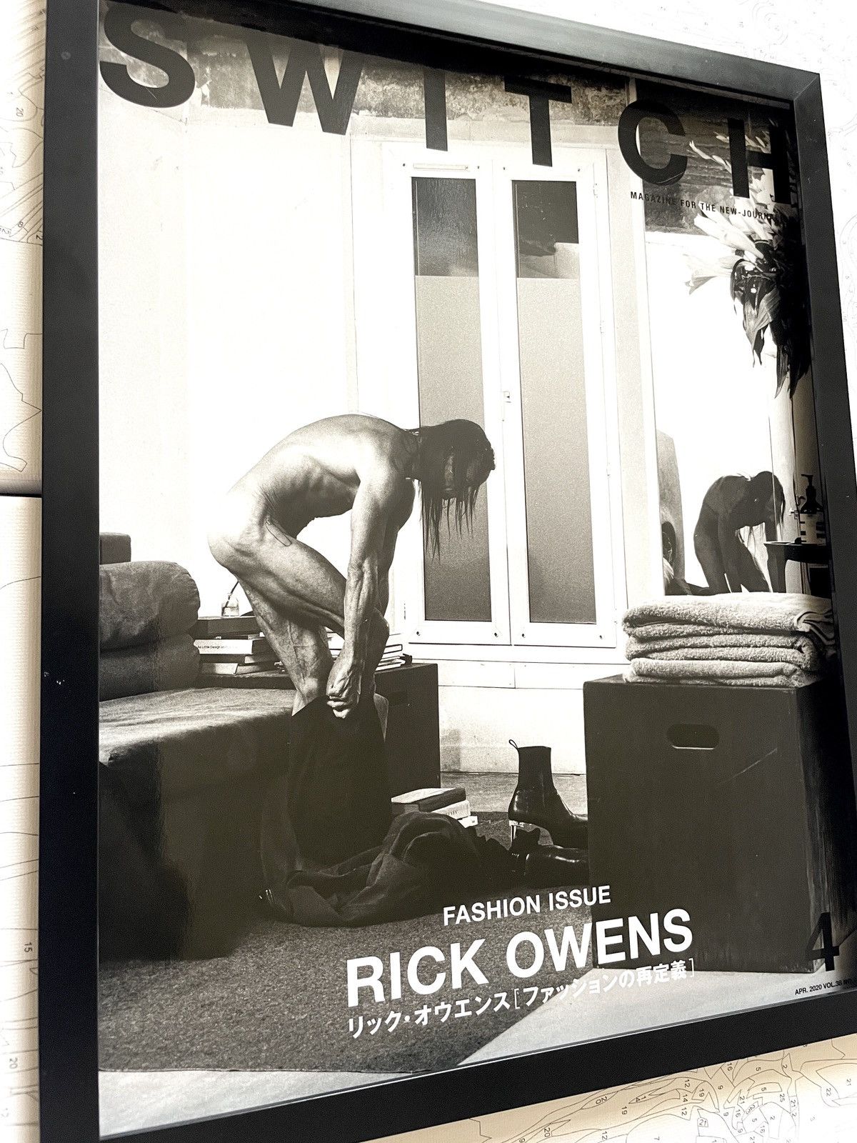 Rick Owens × Rick Owens Drkshdw × Vintage Rick Owens photographed switch magazine cover framed 9x11 Size ONE SIZE - 2 Thumbnail