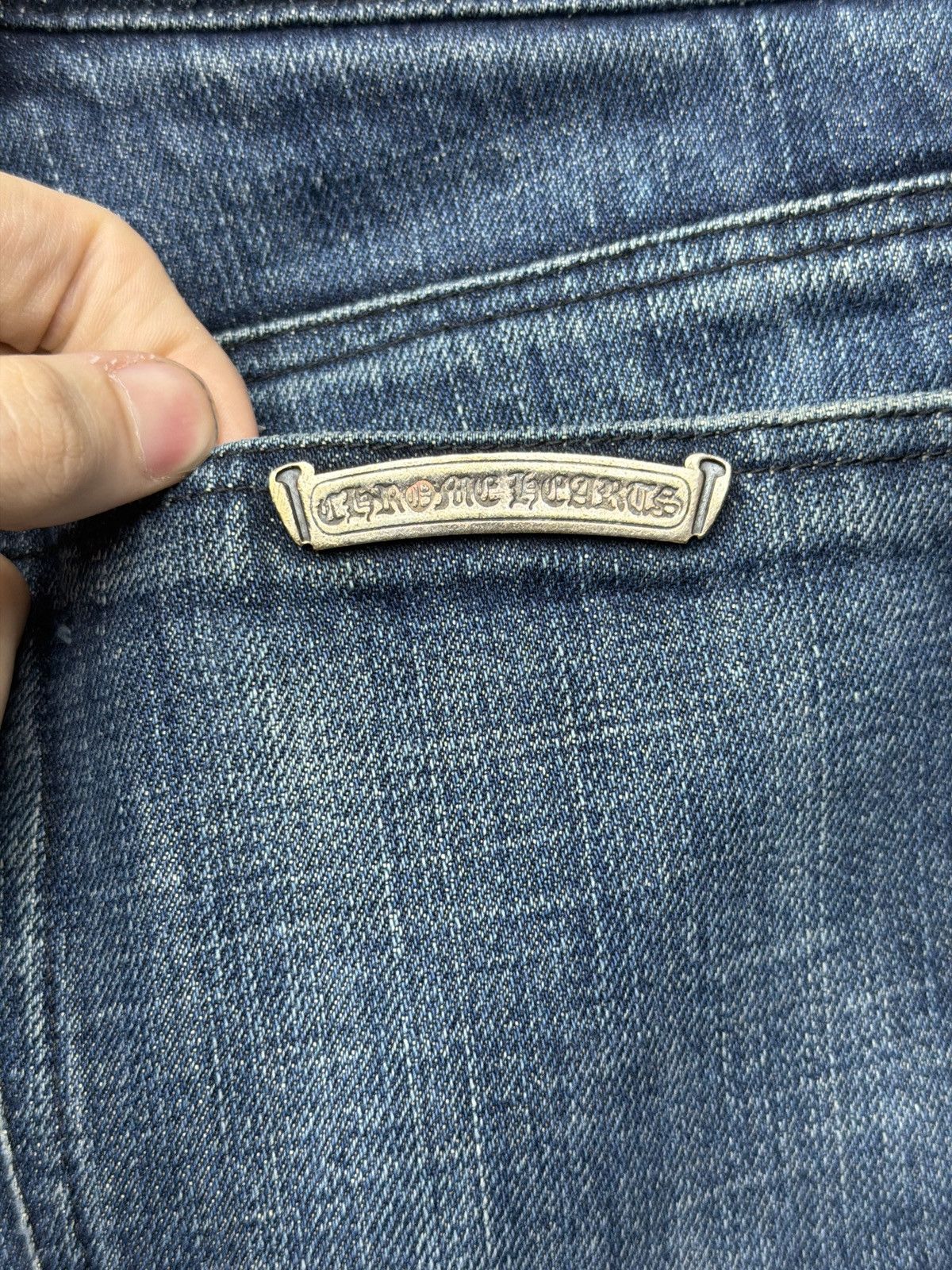 Chrome Hearts Chrome Hearts Patch Jeans Crosses Leather Blue Jean Size US 32 / EU 48 - 10 Thumbnail