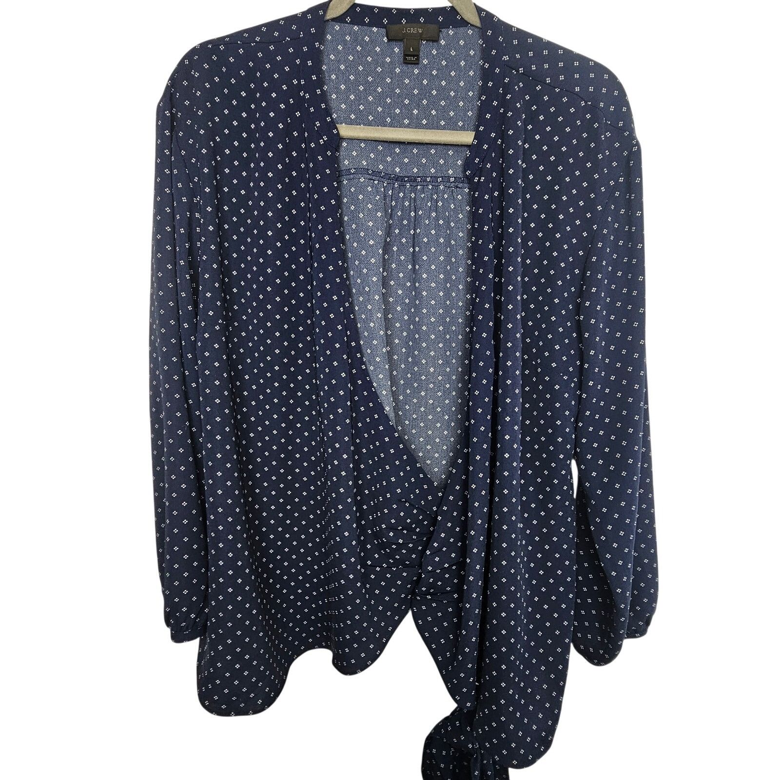 J.Crew J. Crew Womens Foulard Floral Wrap Top Size L Classic Preppy Size L / US 10 / IT 46 - 2 Thumbnail
