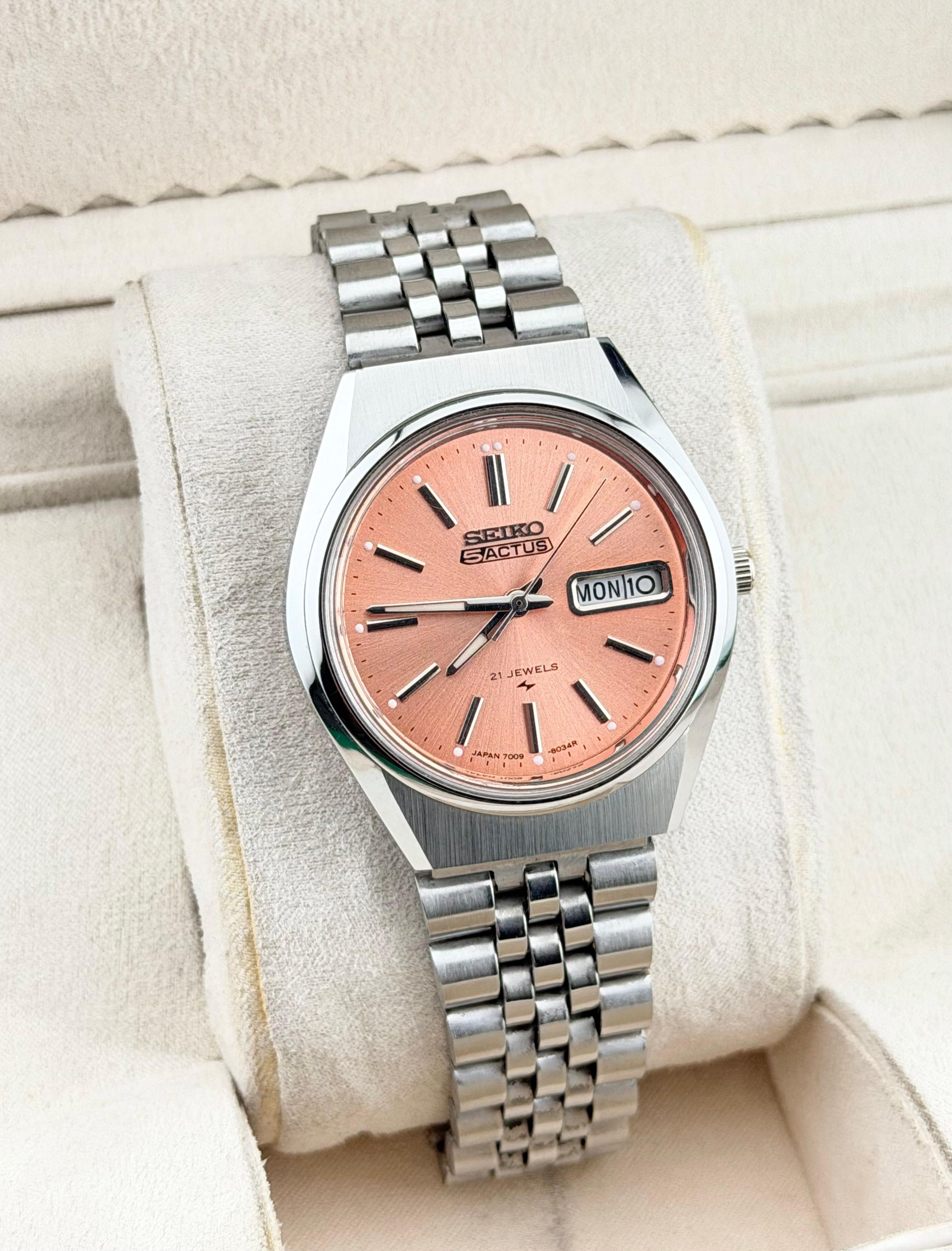 Seiko Vintage Seiko 5 Actus Men's Wrist Automatic Watch|Day-Date Size 36 - 3 Thumbnail