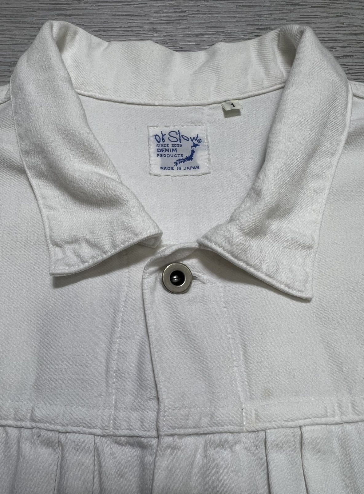 Orslow Orslow - Type 2 Soft Denim White Trucker Jacket Size US S / EU 44-46 / 1 - 8 Thumbnail
