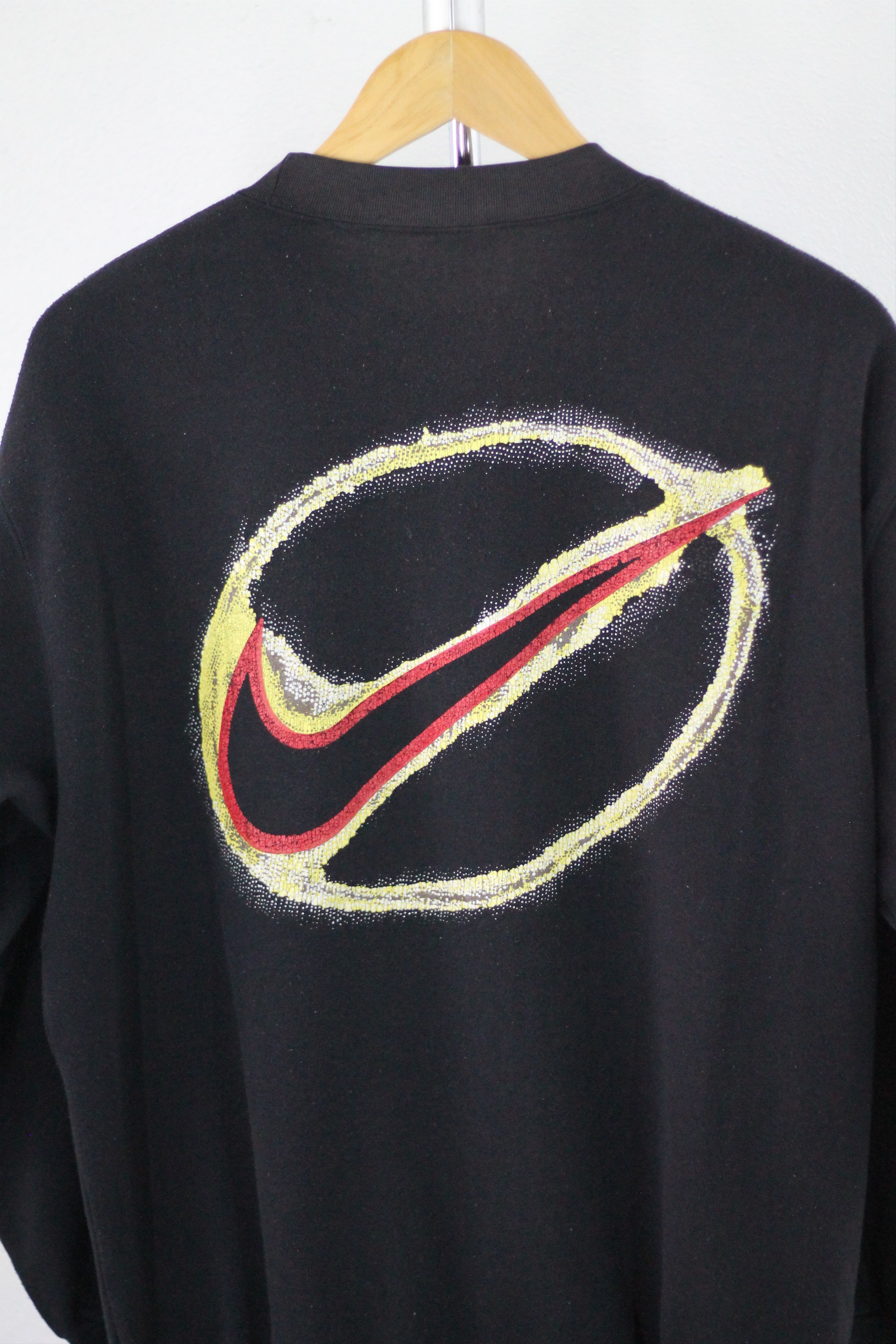 Nike × Vintage RARE! Vintage NIKE Oval Big Swoosh Sweatshirt. Size US L / EU 52-54 / 3 - 4 Thumbnail