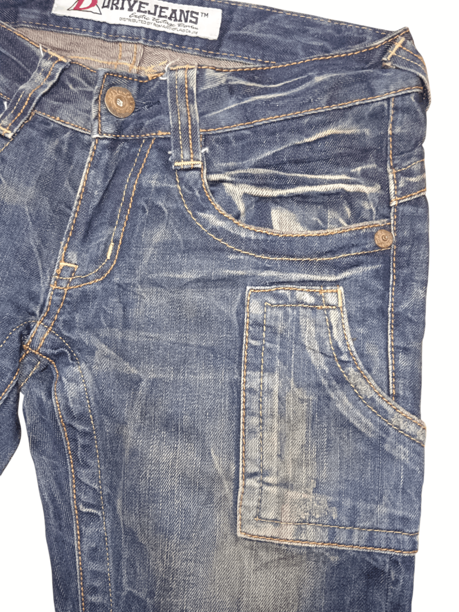 Le Grande Bleu (L.G.B.) 🔥Drive Jeans🔥 Seditionaries Unisex Low Rise Flare Jeans Size US 27 - 7 Thumbnail