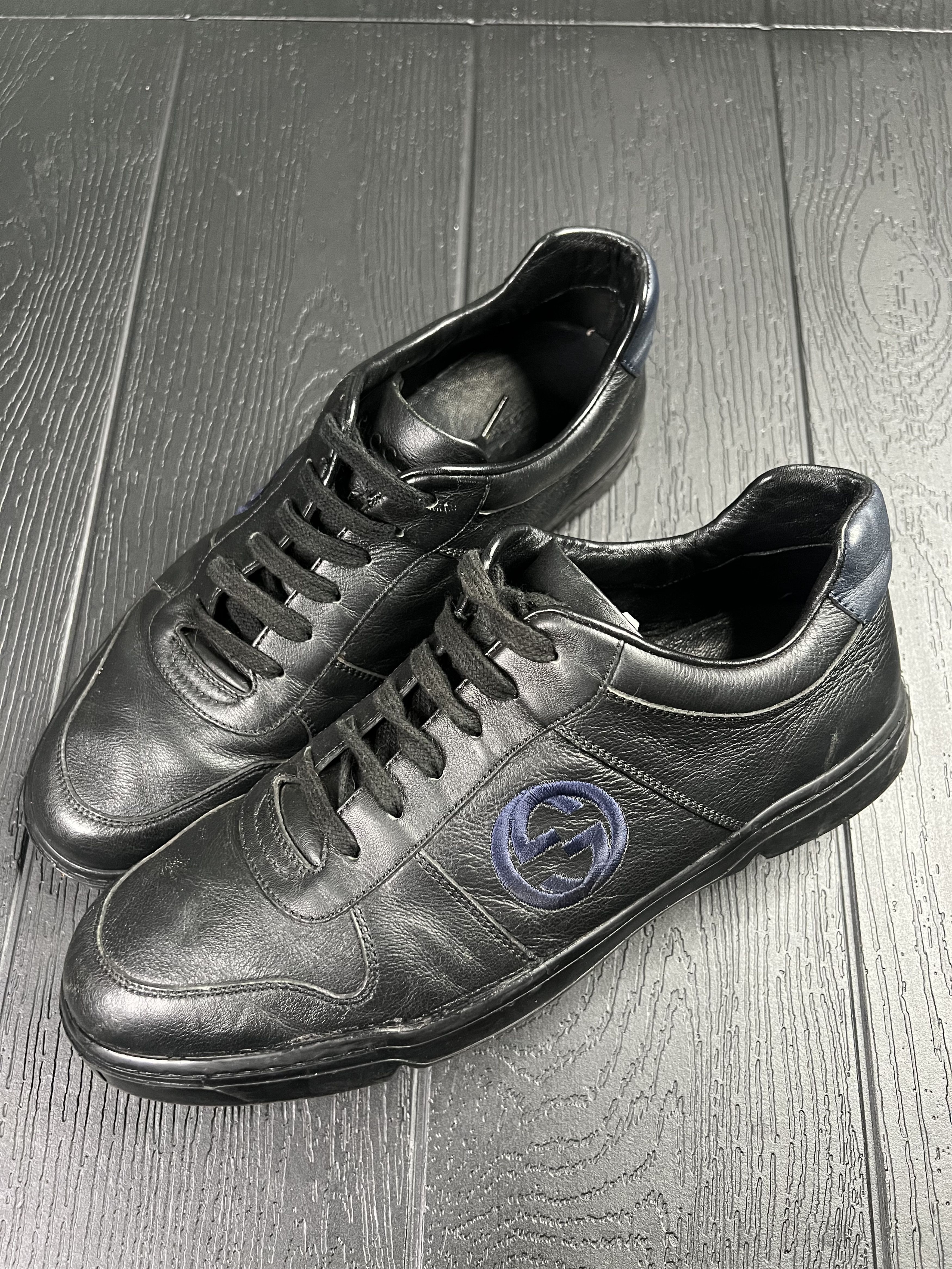 Gucci Gucci Interlocking G Low Top Sneaker Black Size US 9 / EU 42 - 1 Thumbnail