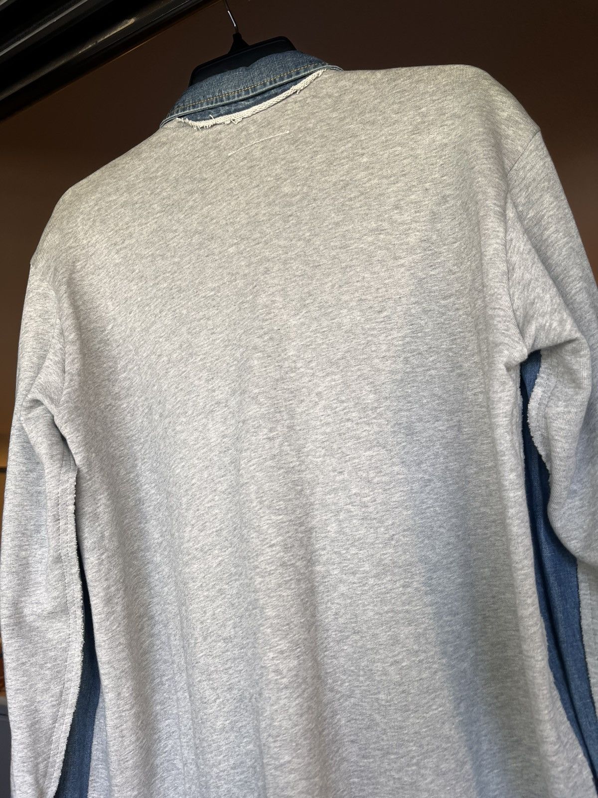 MM6 Maison Margiela MM6 Denim Cotton Sweater Hybrid Shirt Size US L / EU 52-54 / 3 - 2 Thumbnail