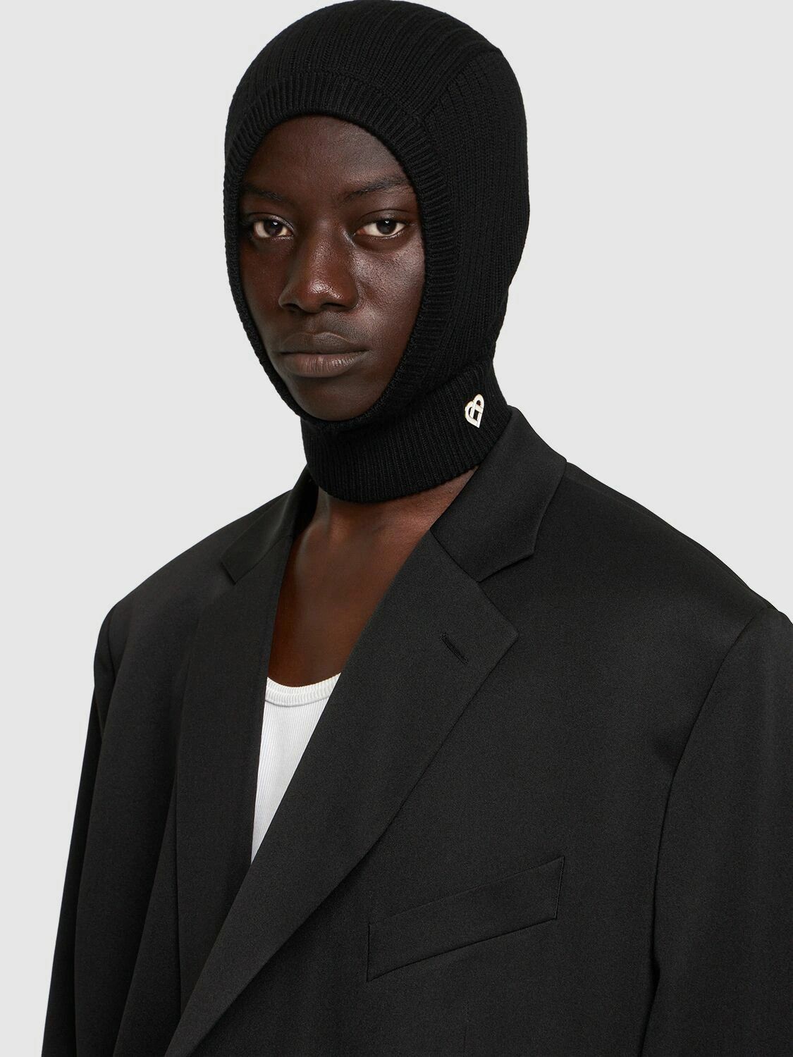 Casablanca o1s1v1n0824 Size: OS / Ribbed Balaclava in Black Size ONE SIZE - 1 Preview