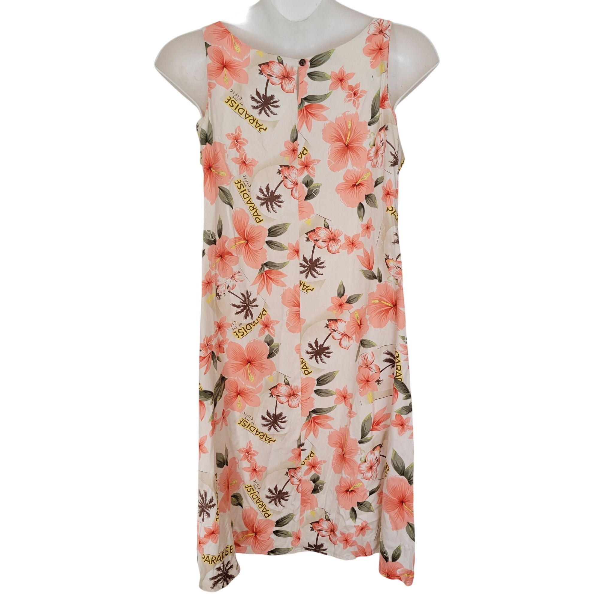 Other Ho Aloha Tropical Floral Sleeveless Sheath Dress XL Rayon Ma Size XL / US 12-14 / IT 48-50 - 3 Thumbnail