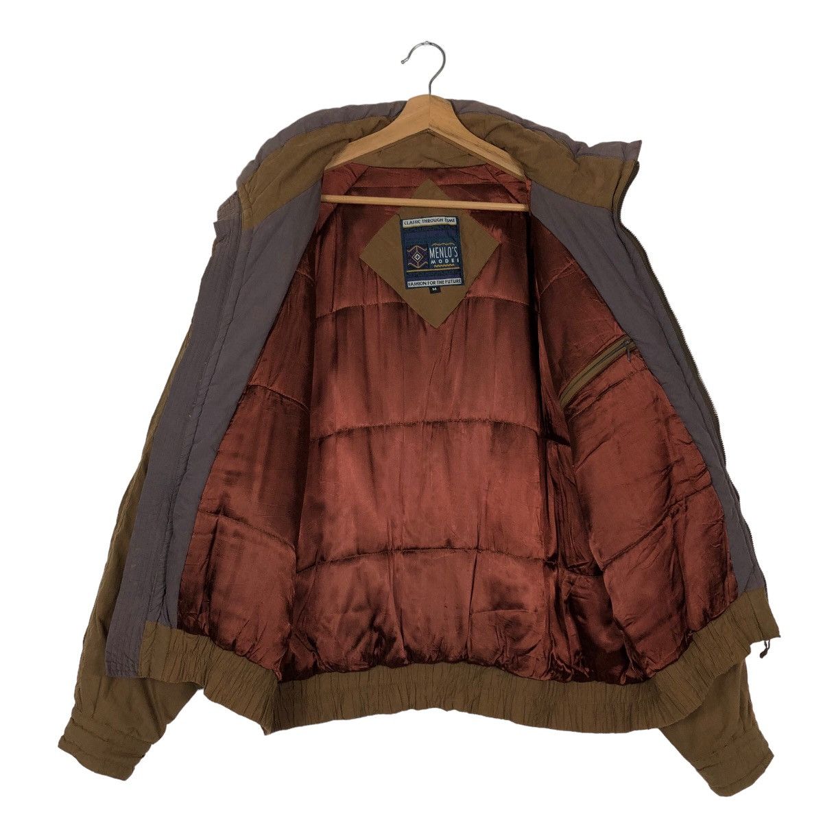 Japanese Brand Vintage Light Puffer Down Bomber Jacket Menlo’s Modes Japan Size US M / EU 48-50 / 2 - 10 Thumbnail