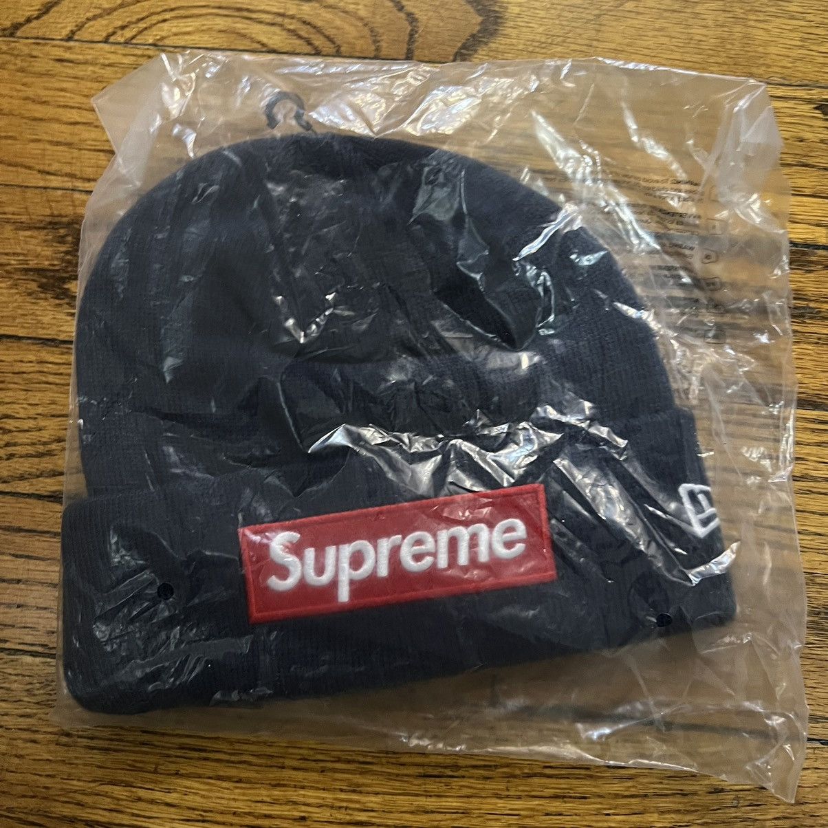 Supreme Supreme Box Logo Beanie Navy Size ONE SIZE - 3 Thumbnail