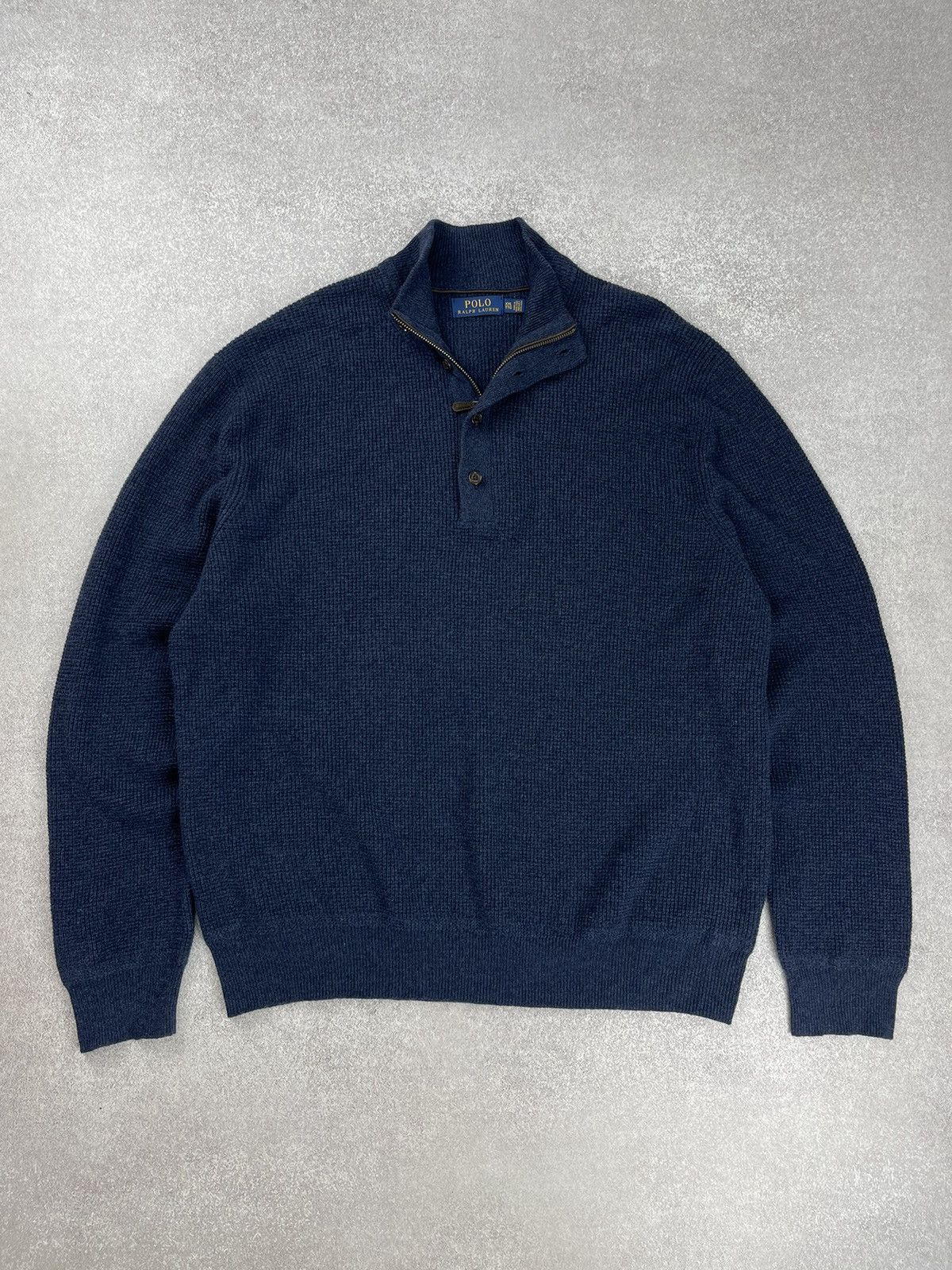 Polo Ralph Lauren × Ralph Lauren Polo Ralph Lauren Navy Merino Wool Knit Sweater Mens Size US XXL / EU 58 / 5 - 1 Thumbnail