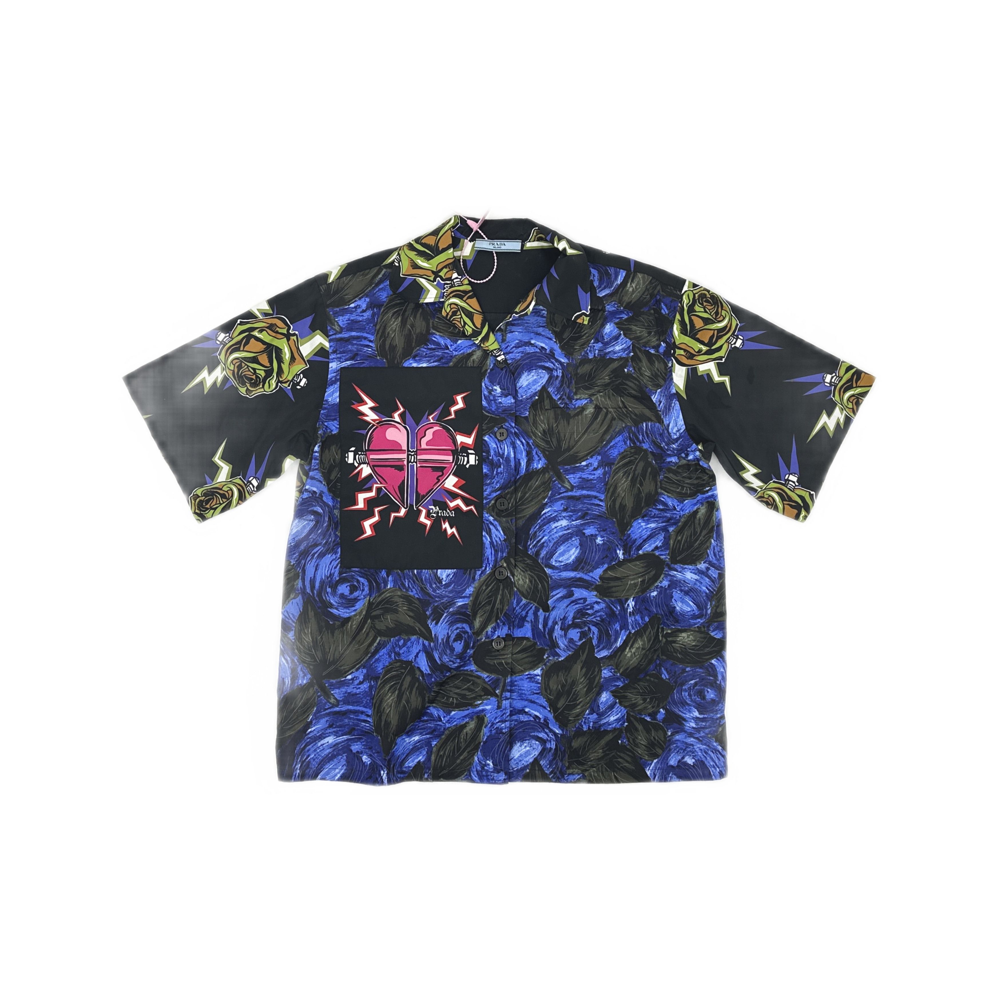Prada Prada Rose Heart Print Button Up Shirt 38 Size XS / US 0-2 / IT 36-38 - 1 Thumbnail