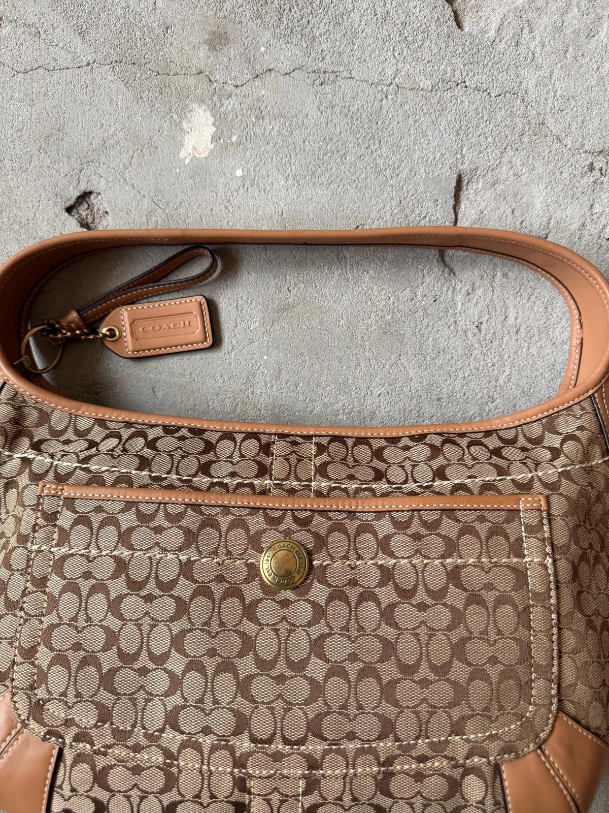 Coach Coach Signature Ergo Shoulder Bag Beige/Brown Size ONE SIZE - 3 Thumbnail