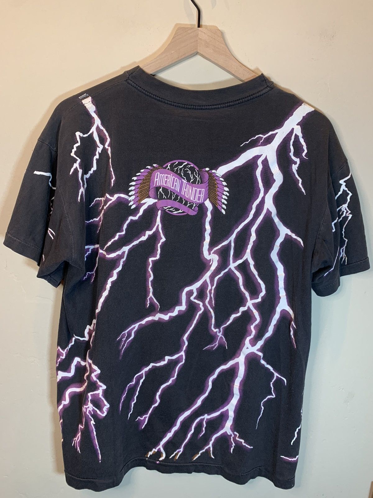 Vintage RARE* Vintage 90s American Thunder Feel The Wind Eagle Shirt Size US L / EU 52-54 / 3 - 2 Thumbnail