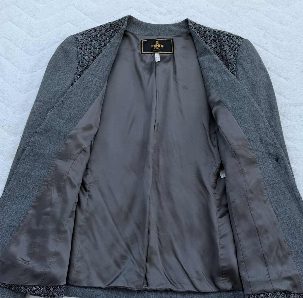 Fendi Luxury Vintage Fendi 365 Metallic Knit Blazer Made In Italy Size S / US 4 / IT 40 - 16 Thumbnail