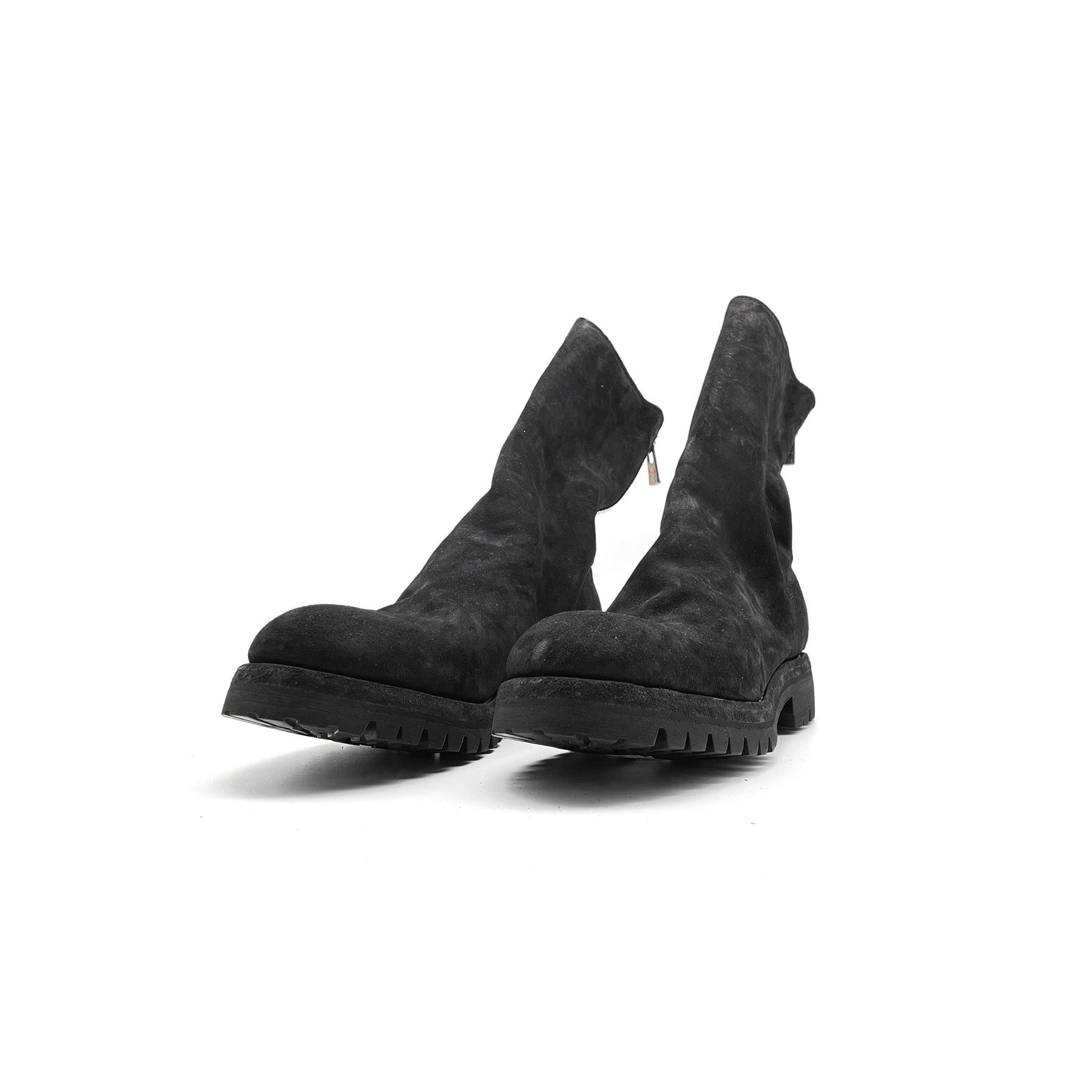 image of Guidi 788V Horse Reverse Leather Boots in Black, Men's
