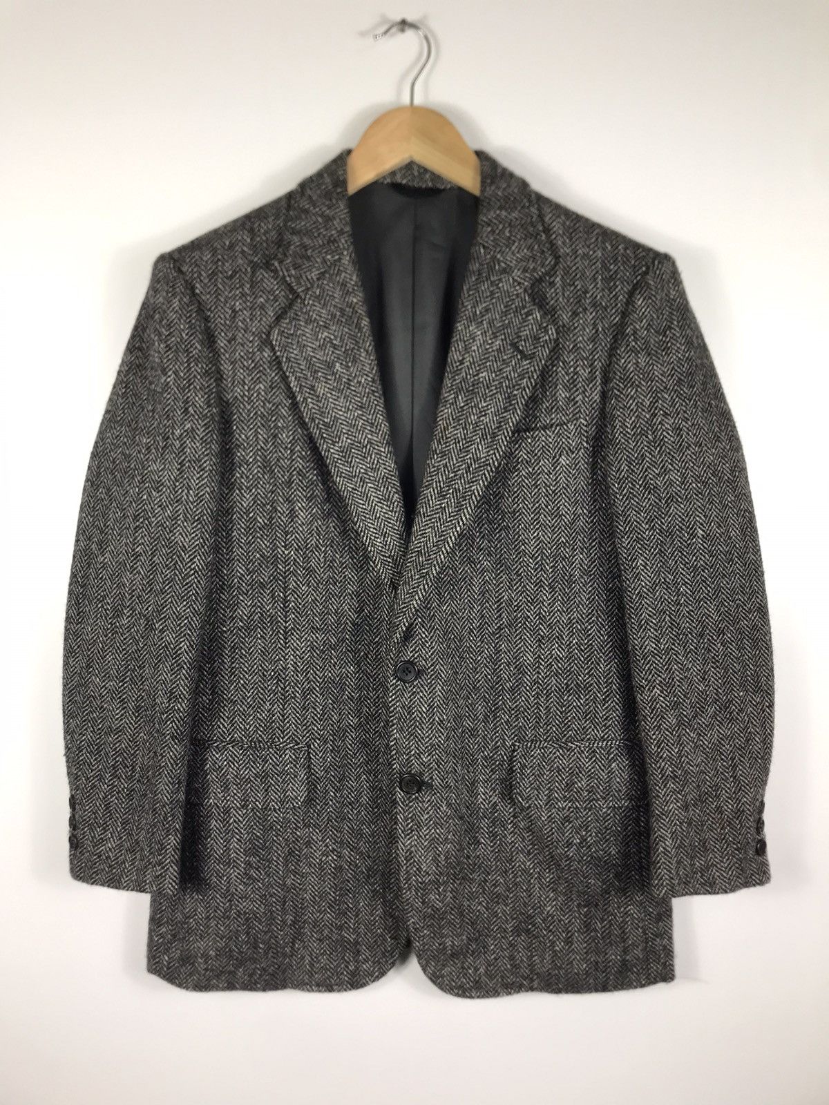 Harris Tweed ⚡️Vintage Harris Tweed Wool Herringbone Coat Size 42S - 1 Thumbnail