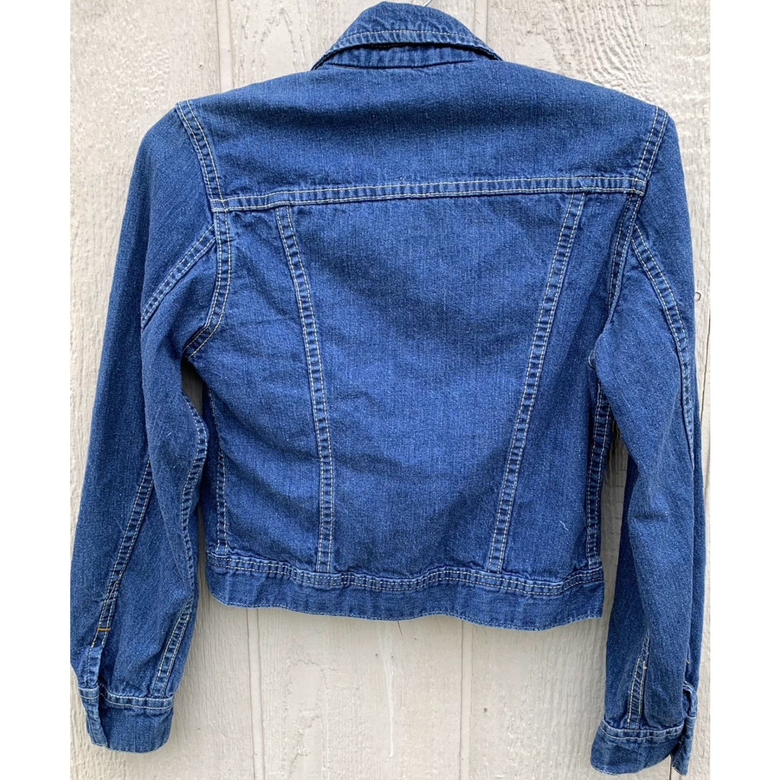 Lee VINTAGE Lee Jacket Denim Blue Rockabilly Jeans Jacket Made in USA Size 8 Womens Size 30" / US 8 / IT 44 - 3 Thumbnail