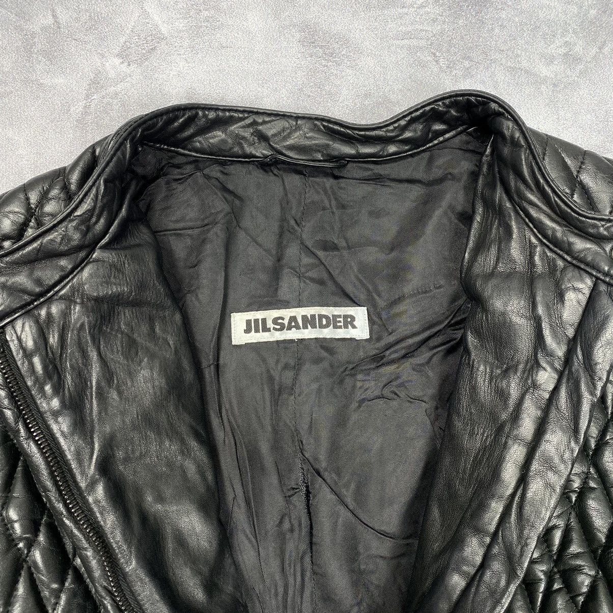 90s Jil Sander Zip Leather Jacket Vintage