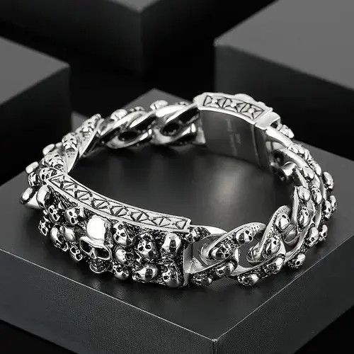 Jewelry Retro Skull Bracelets Size ONE SIZE - 3 Thumbnail