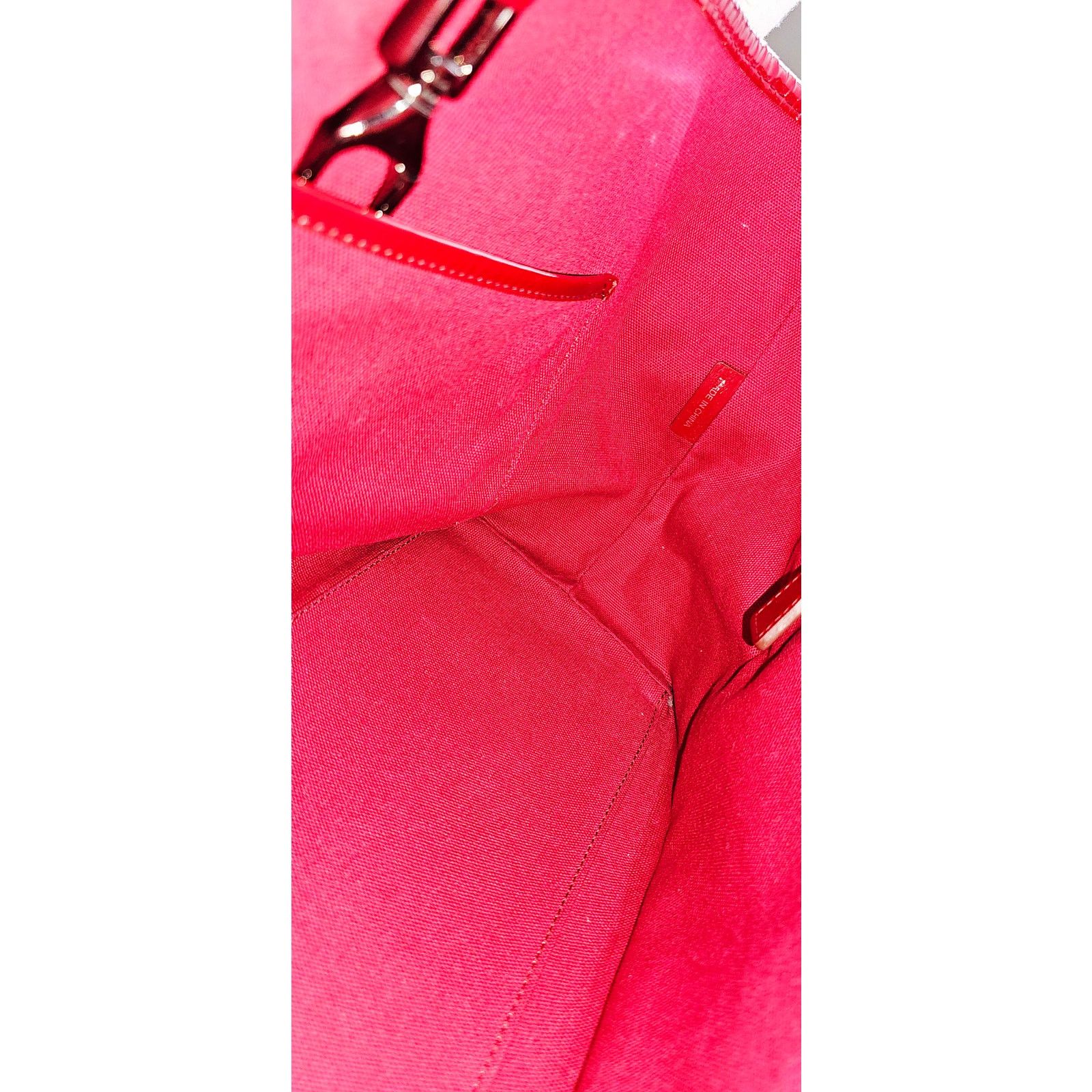 Burberry Burberry Red Nova Check Coated Canvas/Vinyl Tote Size ONE SIZE - 17 Thumbnail