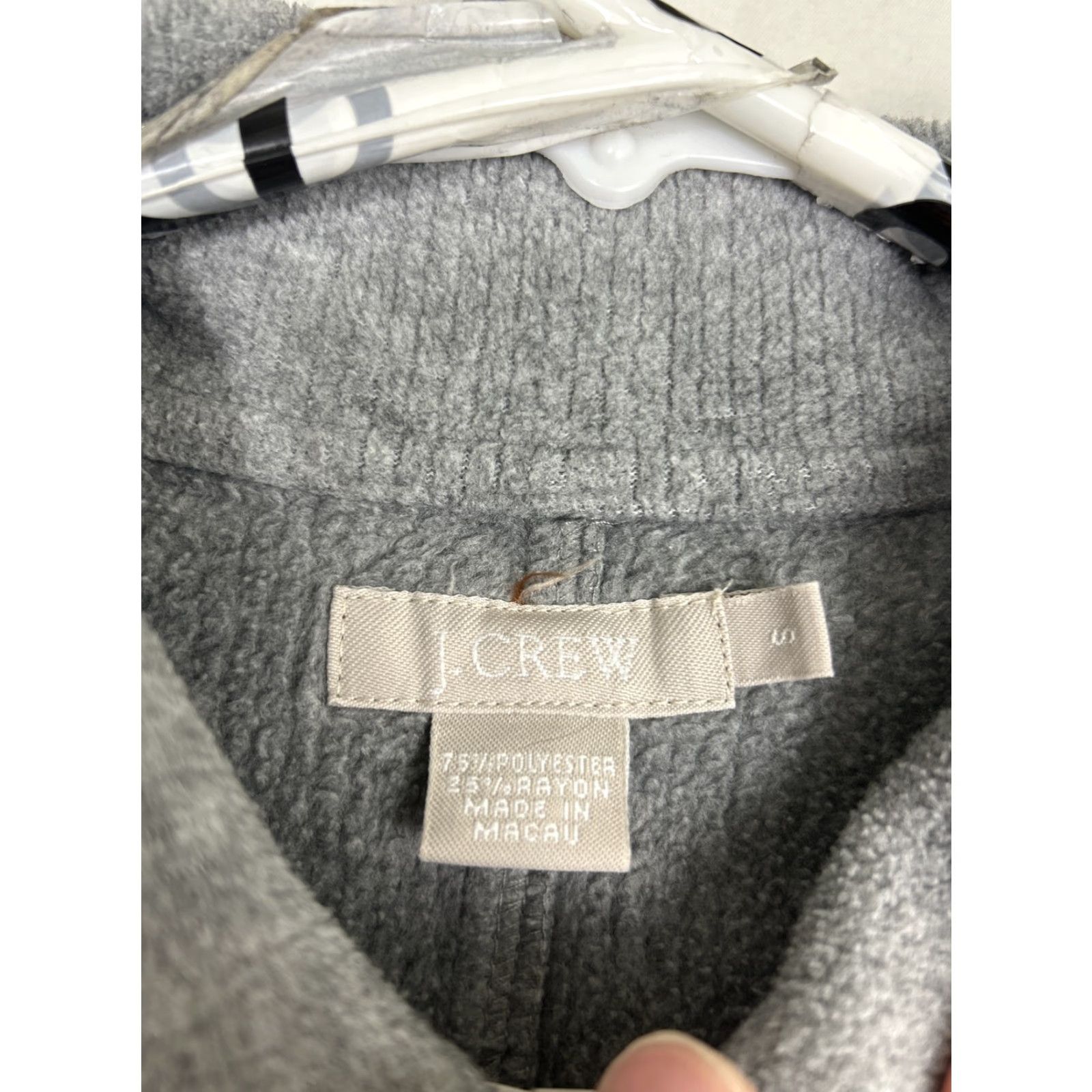 J.Crew J.CREW Cardigan Mens Small Polyester Blend Collared Button Up Gray Pockets Sweater Size US S / EU 44-46 / 1 - 7 Thumbnail