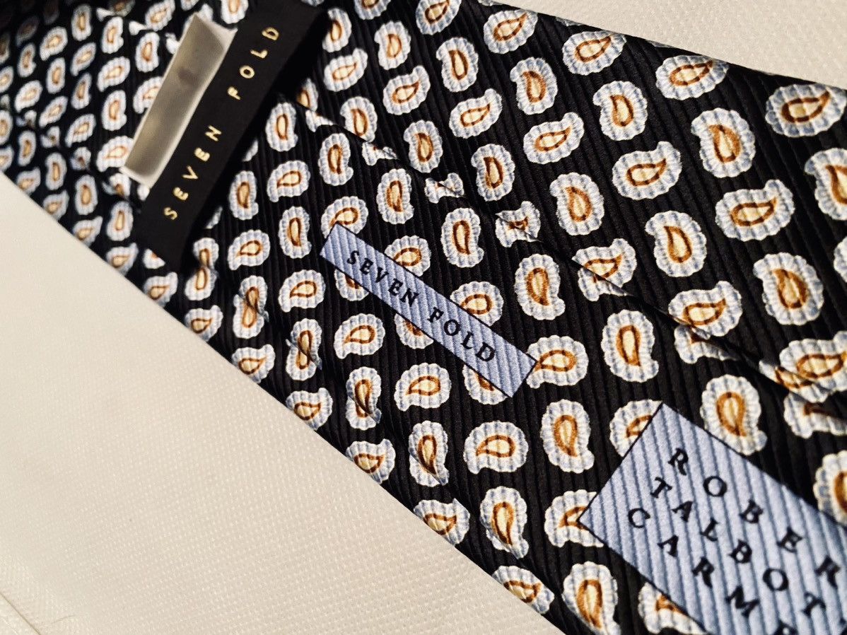 Robert Talbott Robert Talbott 🇺🇸 Carmel LE Navy seven fold tie #33 of 40 NWT Size ONE SIZE - 12 Thumbnail