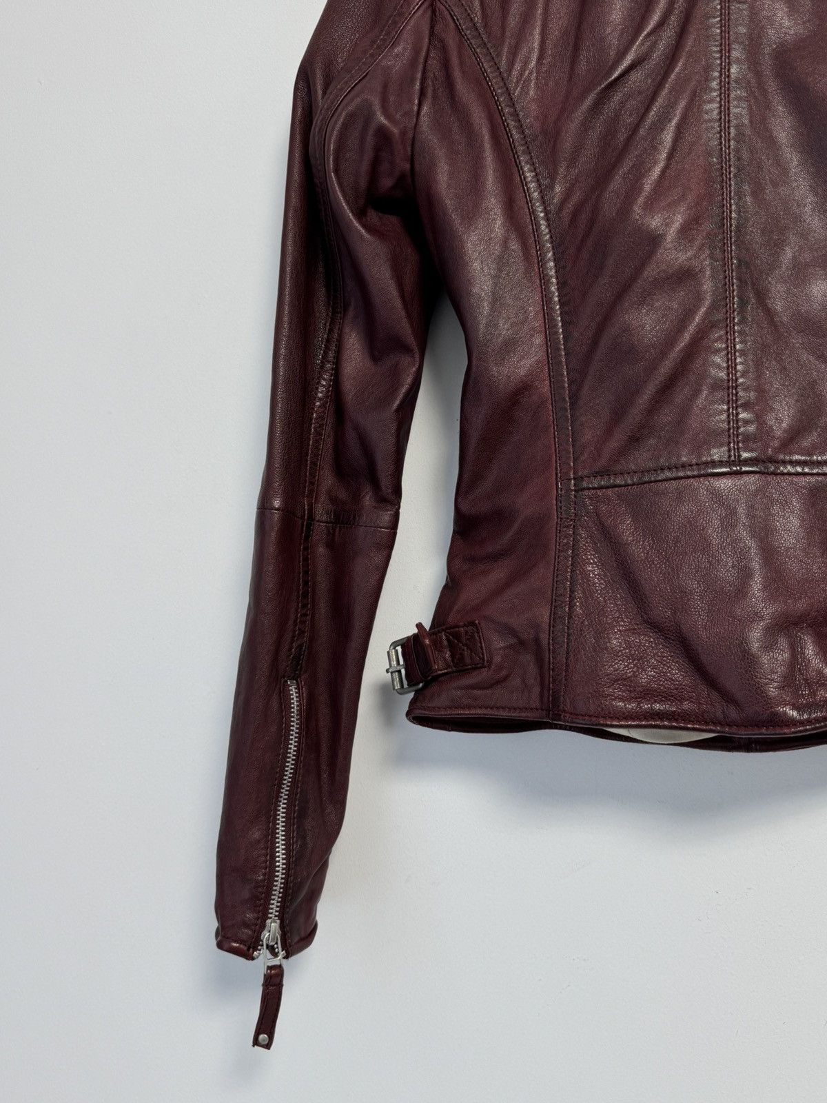 Japanese Brand × Vintage Freaky Nation Leather Biker Jacket Red Leather Women’s Size XS / US 0-2 / IT 36-38 - 19 Thumbnail