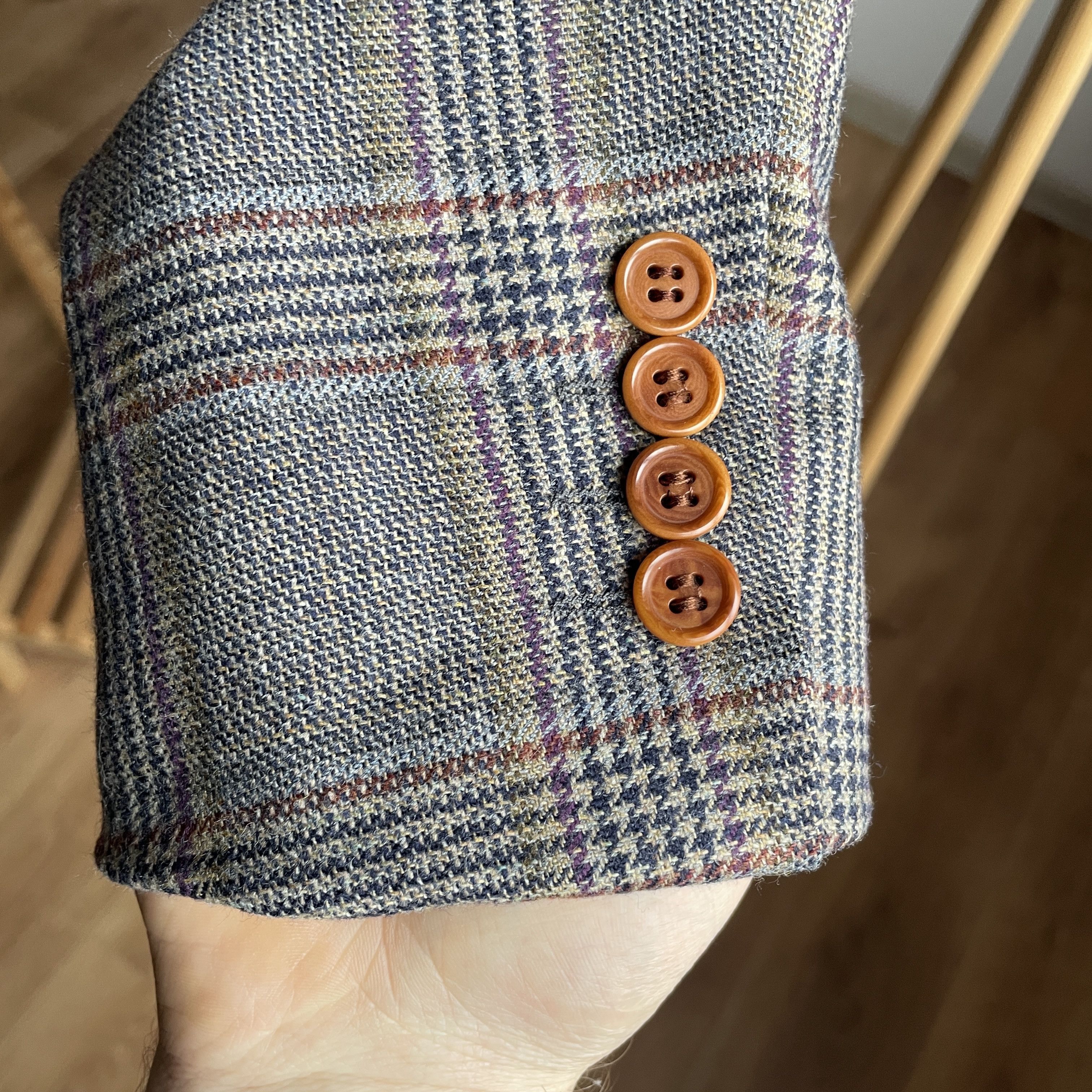 Magee Magee Ireland Nice T2 Plaid Wool Blazer Size 36R - 7 Thumbnail