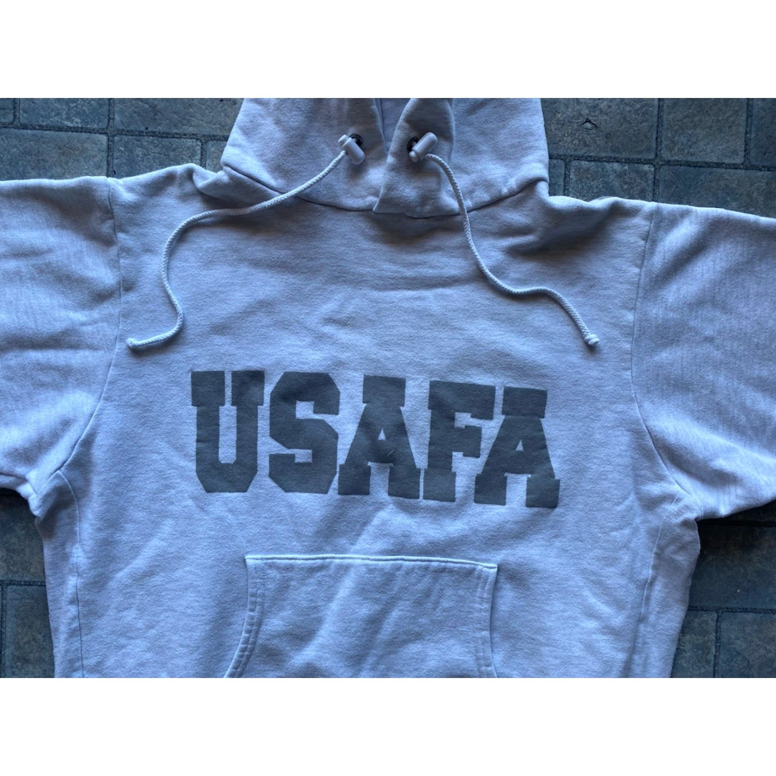 Vintage VINTAGE USAFA Heart And Core Hoodie Made In USA Mens XS Gray Pullover Heart USA Vintage Men's XS Gray Hoodie Size US XS / EU 42 / 0 - 4 Thumbnail