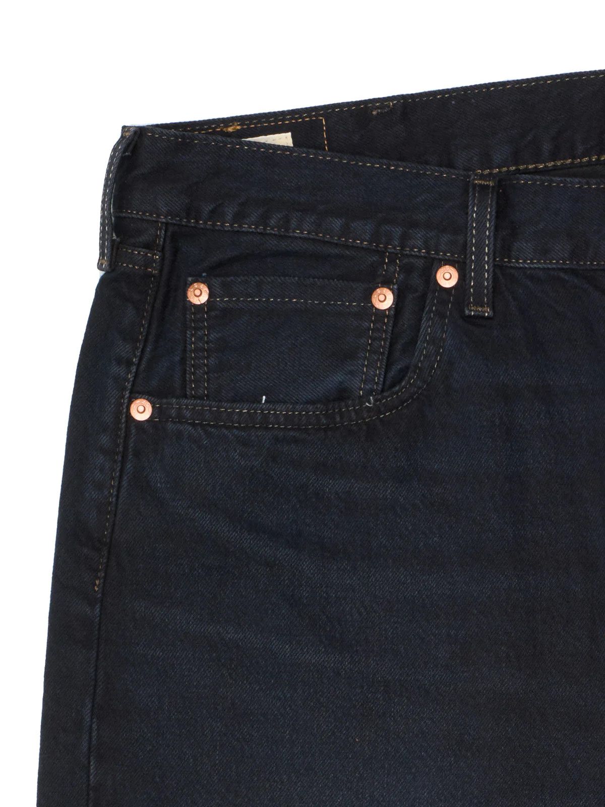 Levi's LEVI'S Premium 501 ST Black Denim Slim Taper Big E Jeans Size US 38 / EU 54 - 3 Thumbnail