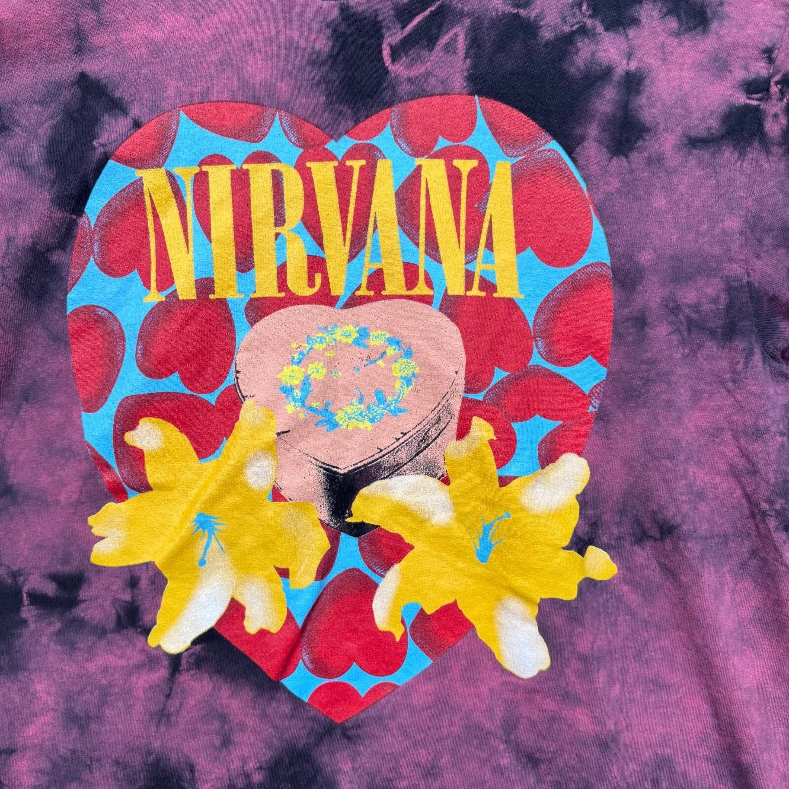 Nirvana Nirvana Mens Grunge 90s Heart Shaped Box Kurt T-Shirt Acid L Size US L / EU 52-54 / 3 - 3 Thumbnail