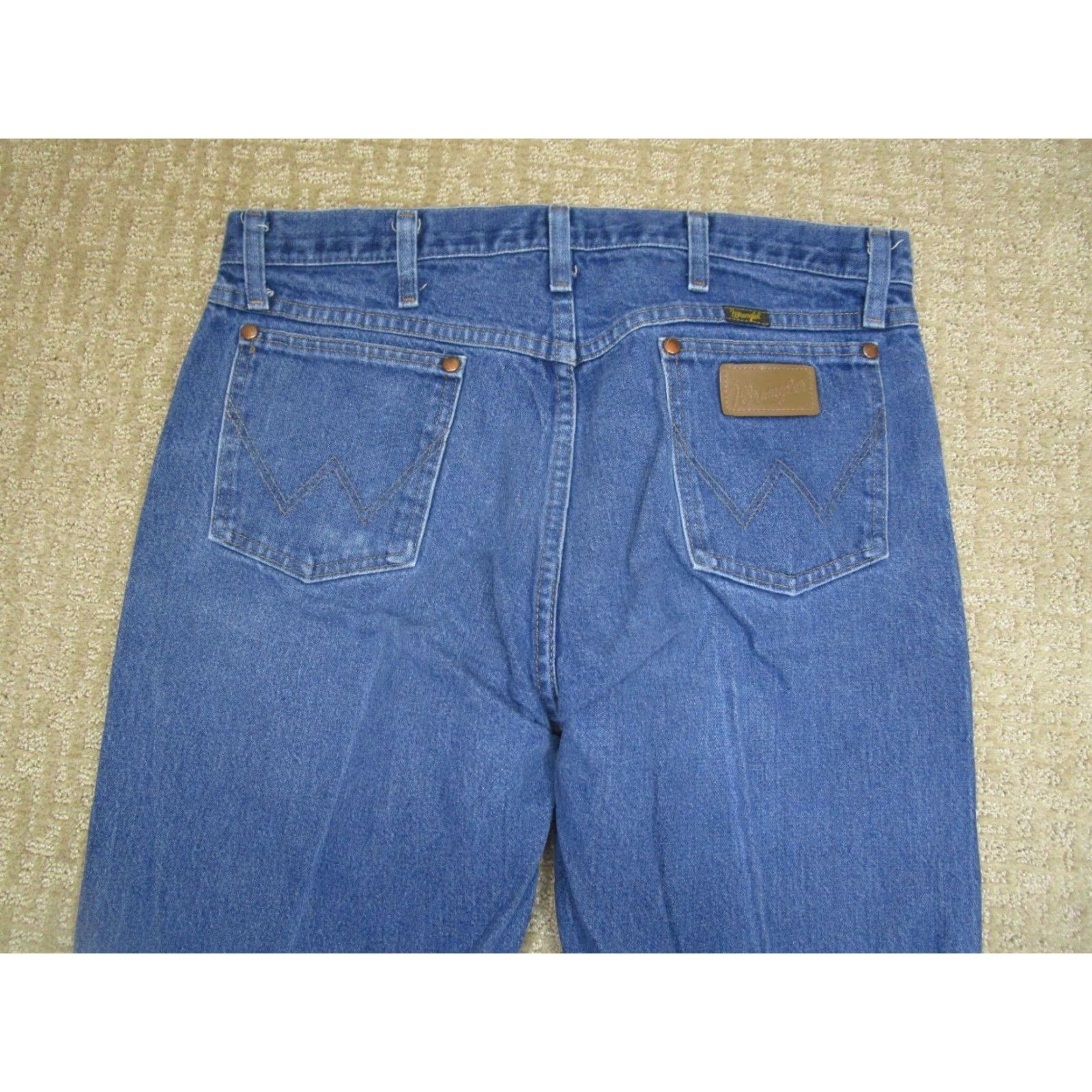 Wrangler Wrangler Jeans Men 36x32 Light Wash Cowboy Cut Western Pants Blue Logo 5-Pocket Regular Fit Cowboys Mens Size US 36 / EU 52 - 4 Thumbnail