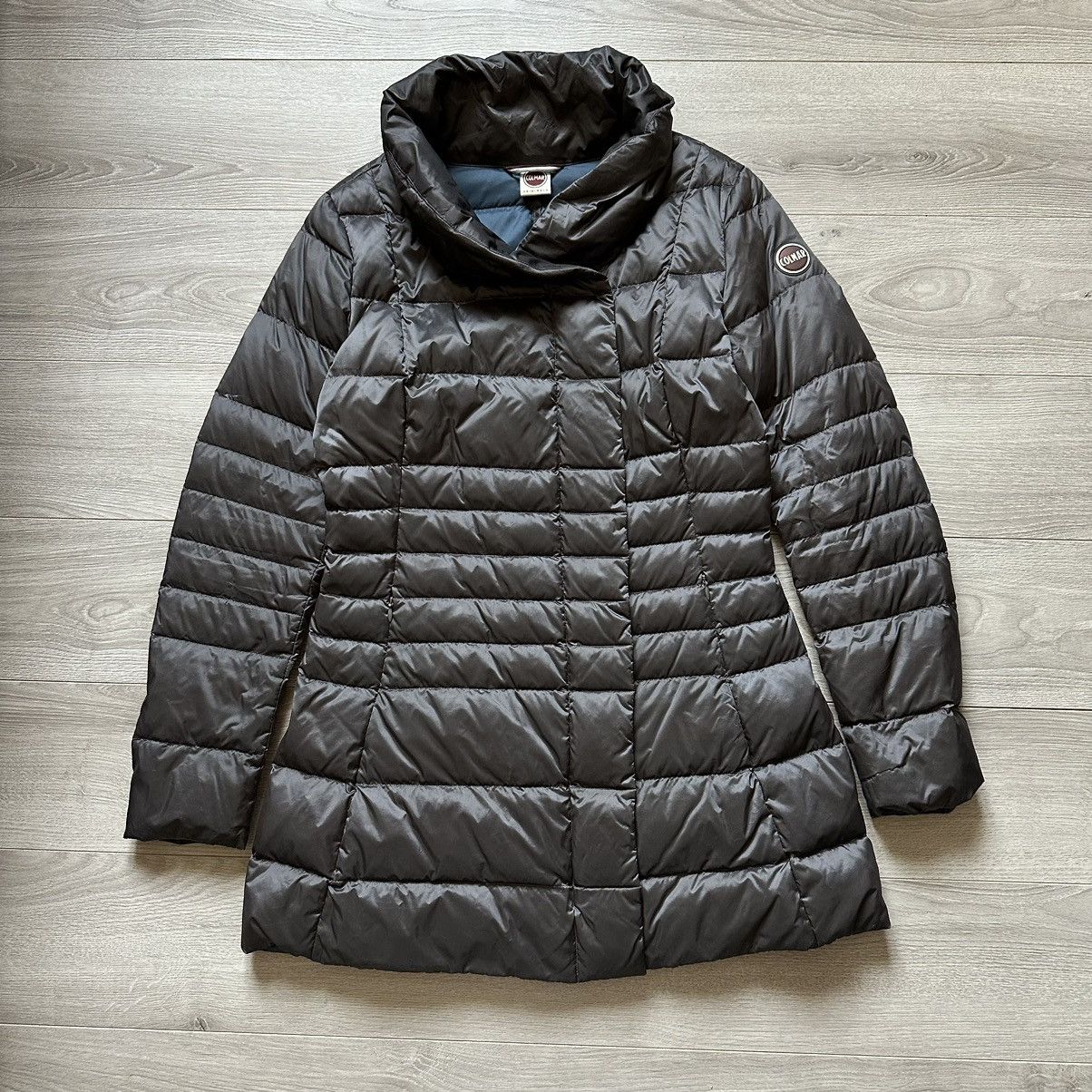image of Colmar Women’S Puffer Down Coat Long Jacket Size:44 in Grey, Women's (Size Medium)