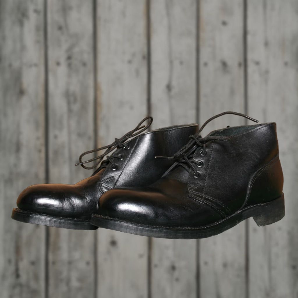 Vintage VINTAGE Addison Shoe Co. Boot Mens Chukka Leather Steel Toe 80s Black Size 6.5 R Size US 7 / EU 40 - 1 Thumbnail