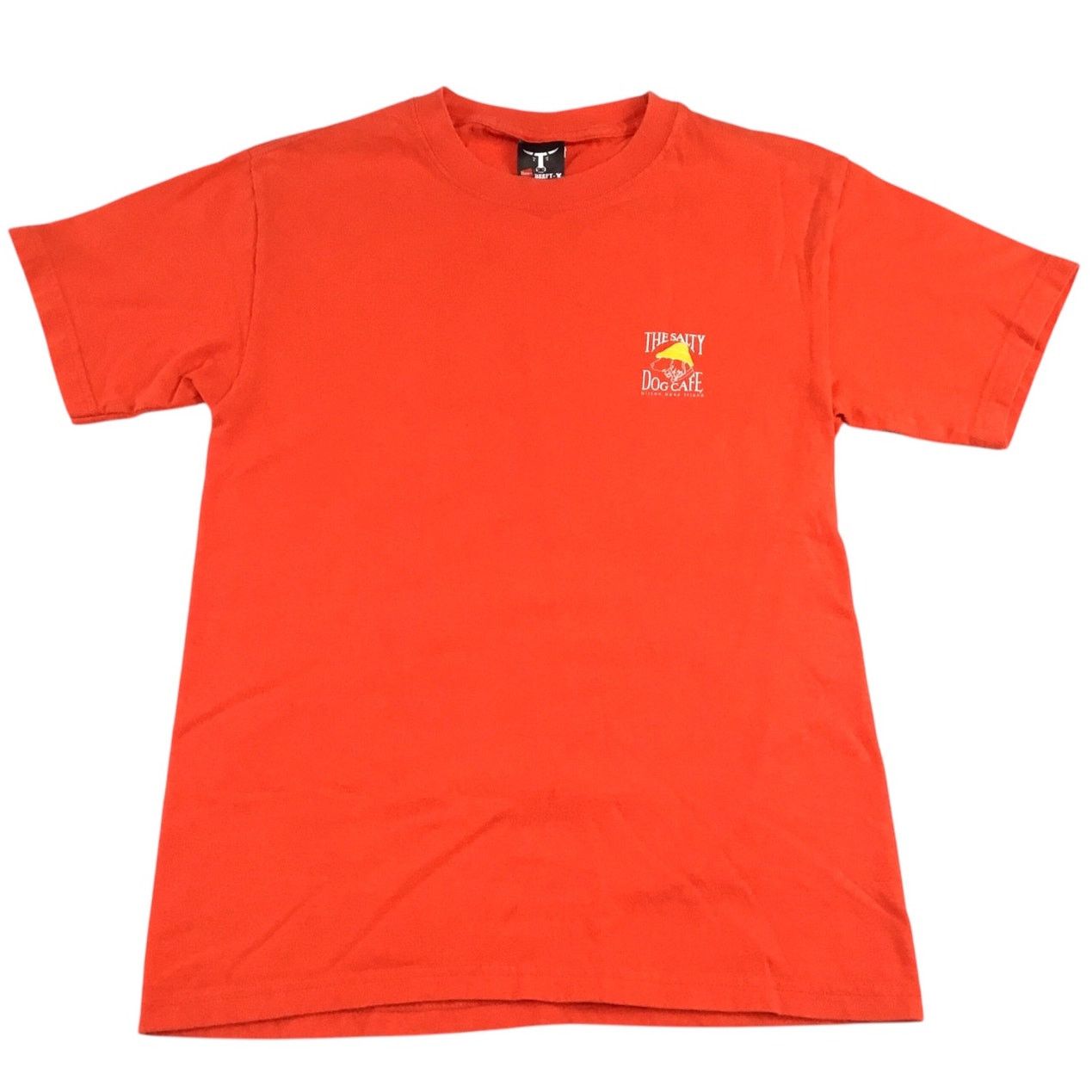 Hanes Salty Dog Cafe T-Shirt Orange Yellow Classic Dog Vtg Logo S Size S / US 4 / IT 40 - 4 Thumbnail