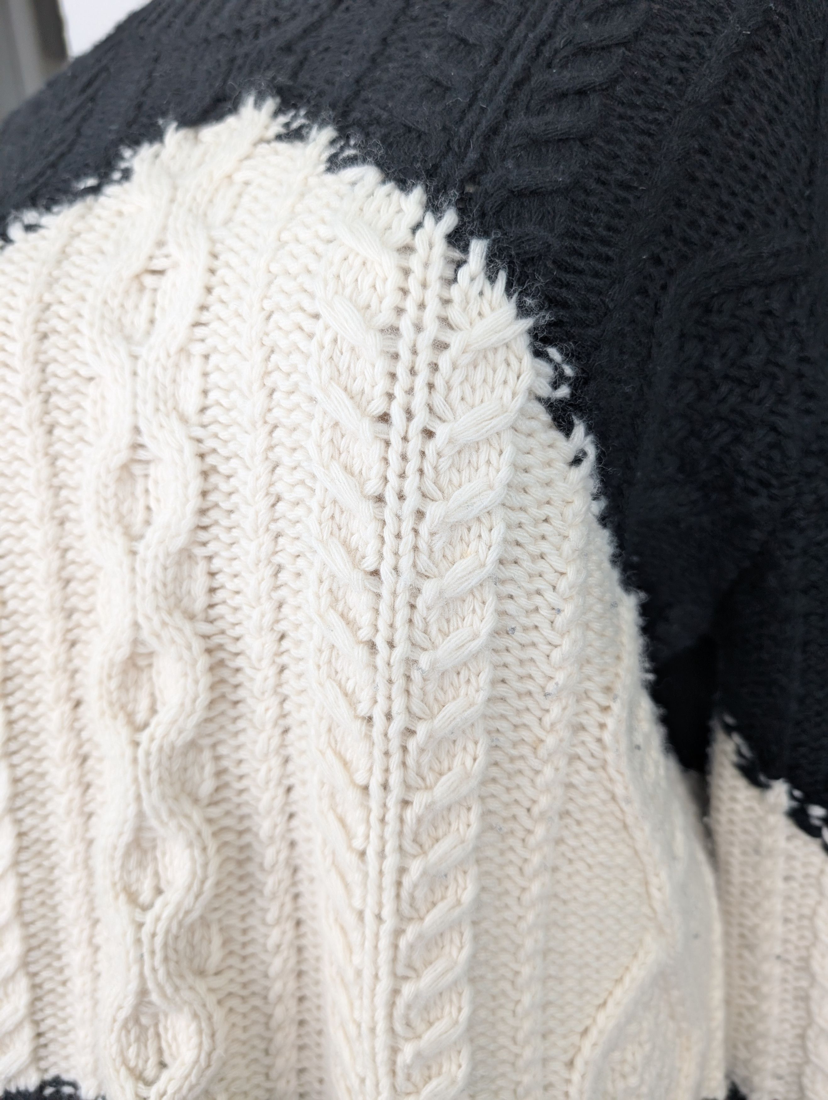 Valentino Valentino Black And White Wool And Cashmere Pullover Size M / US 6-8 / IT 42-44 - 3 Thumbnail