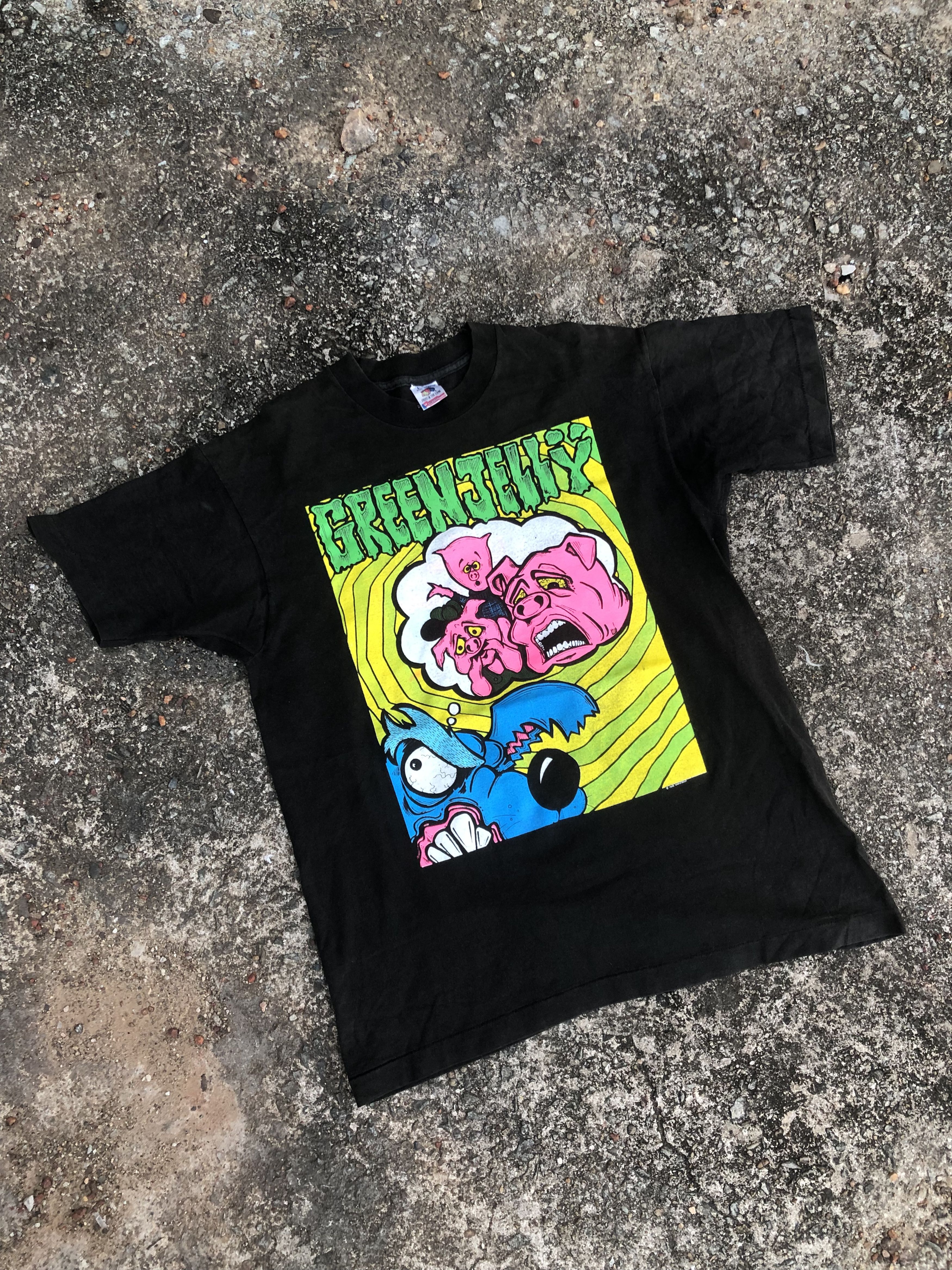 Nirvana 🔥Vintage 93' GREENJELLY 'Duh' Tour 1993 Grunge Band T-Shirt Size US L / EU 52-54 / 3 - 1 Thumbnail