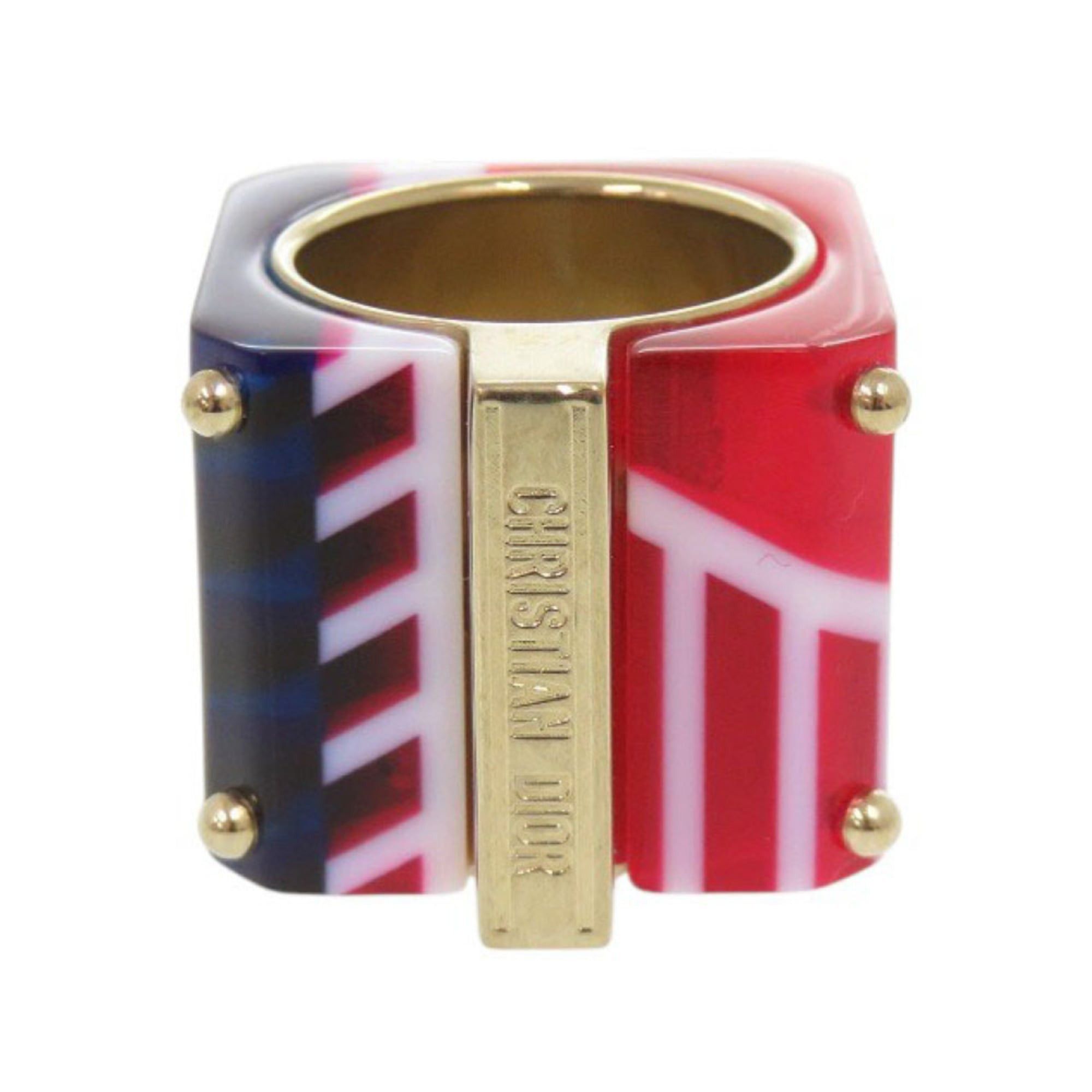 Dior Excellent condition Christian Dior Sorbet wide ring, size L (approx. 1), gold, red, and blue. 1301 Size ONE SIZE - 1 Thumbnail