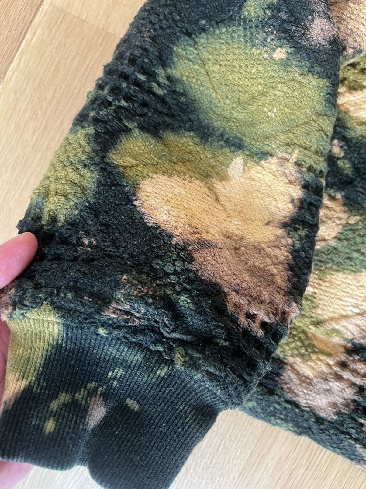 18 East HOMER “SWEATER” POLO HANDLOOM COTTON BLANKETING CUSTOM CAMO Size US XL / EU 56 / 4 - 5 Thumbnail