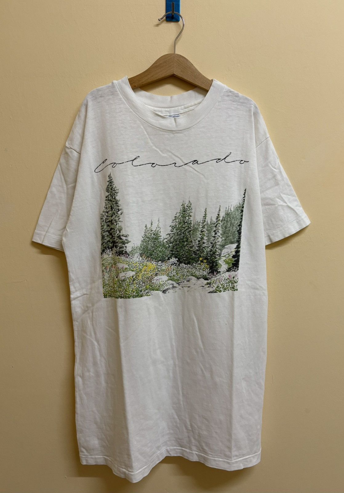 Vintage Vintage 80s Flower Painting Graphic Art Tee Size US L / EU 52-54 / 3 - 1 Thumbnail