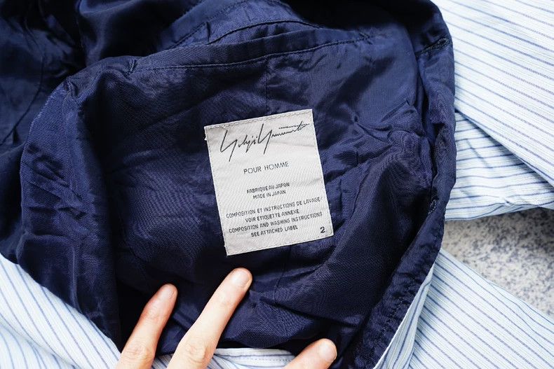 Yohji Yamamoto yohji yamamoto size 2 Spring-summer striped blazer 2503-Ne Size 36S - 8 Thumbnail