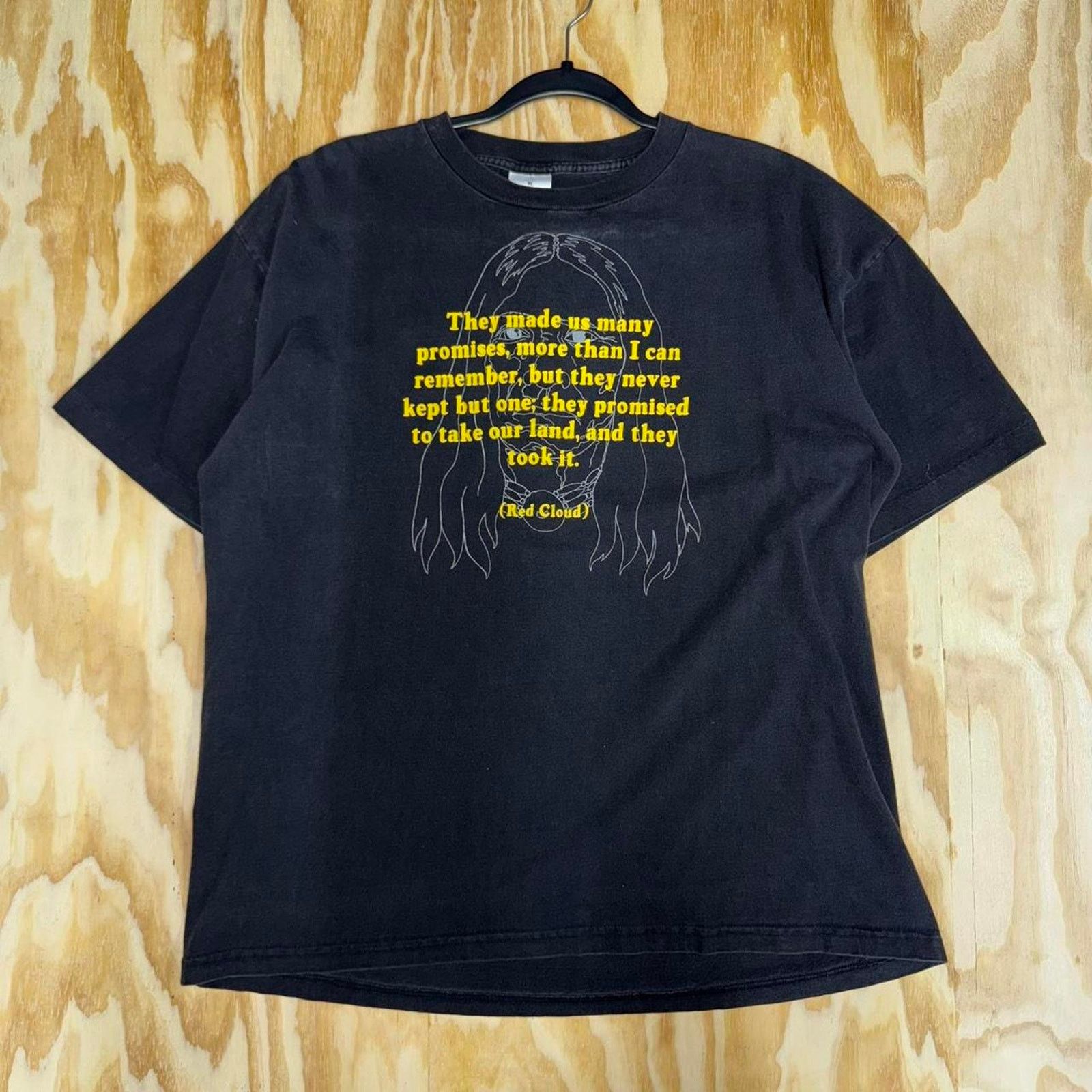 Vintage Vintage y2k native american 1990s quote t-shirt Size US XL / EU 56 / 4 - 1 Thumbnail